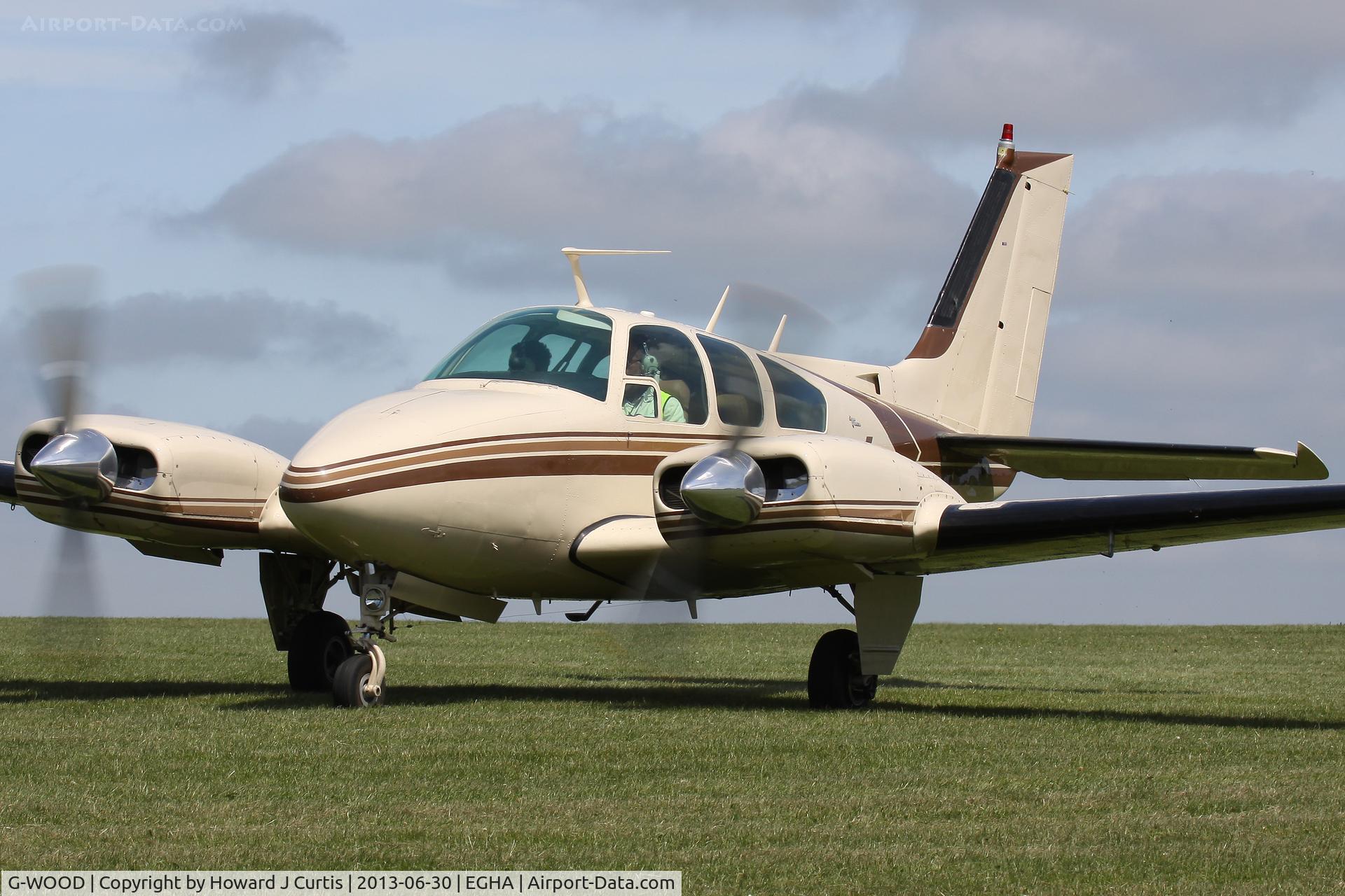 G-WOOD, 1969 Beech 95-B55 Baron Baron C/N TC-1283, Privately owned, at the Pooley's Day Fly-In.