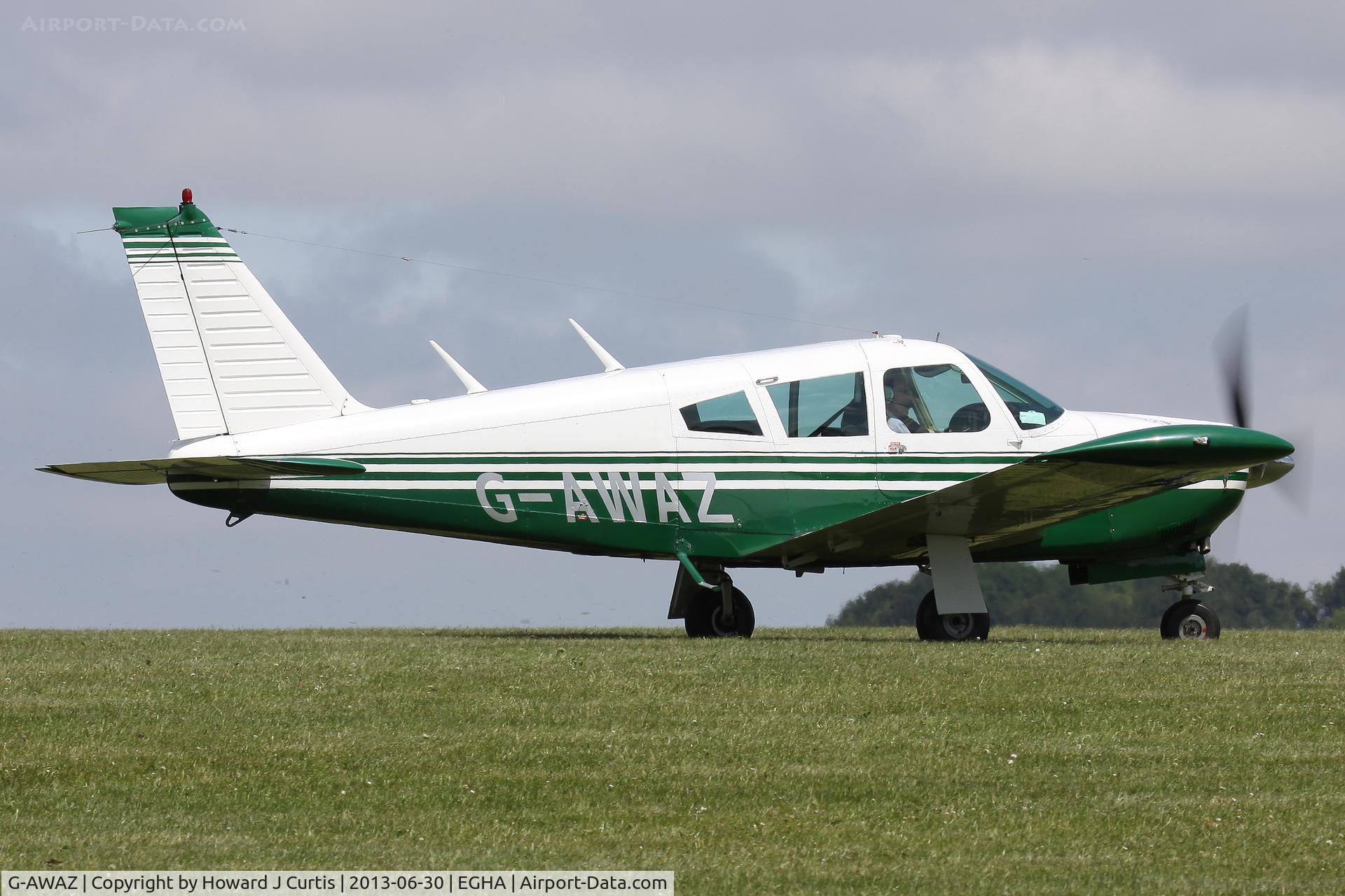 G-AWAZ, 1968 Piper PA-28R-180 Cherokee Arrow C/N 28R-30512, Privately owned, at the Pooley's Day Fly-In.