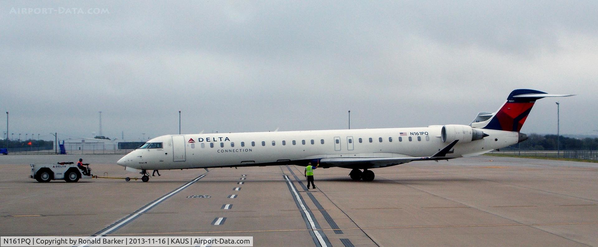 N161PQ, 2008 Bombardier CRJ-900ER (CL-600-2D24) C/N 15161, Towed Austin