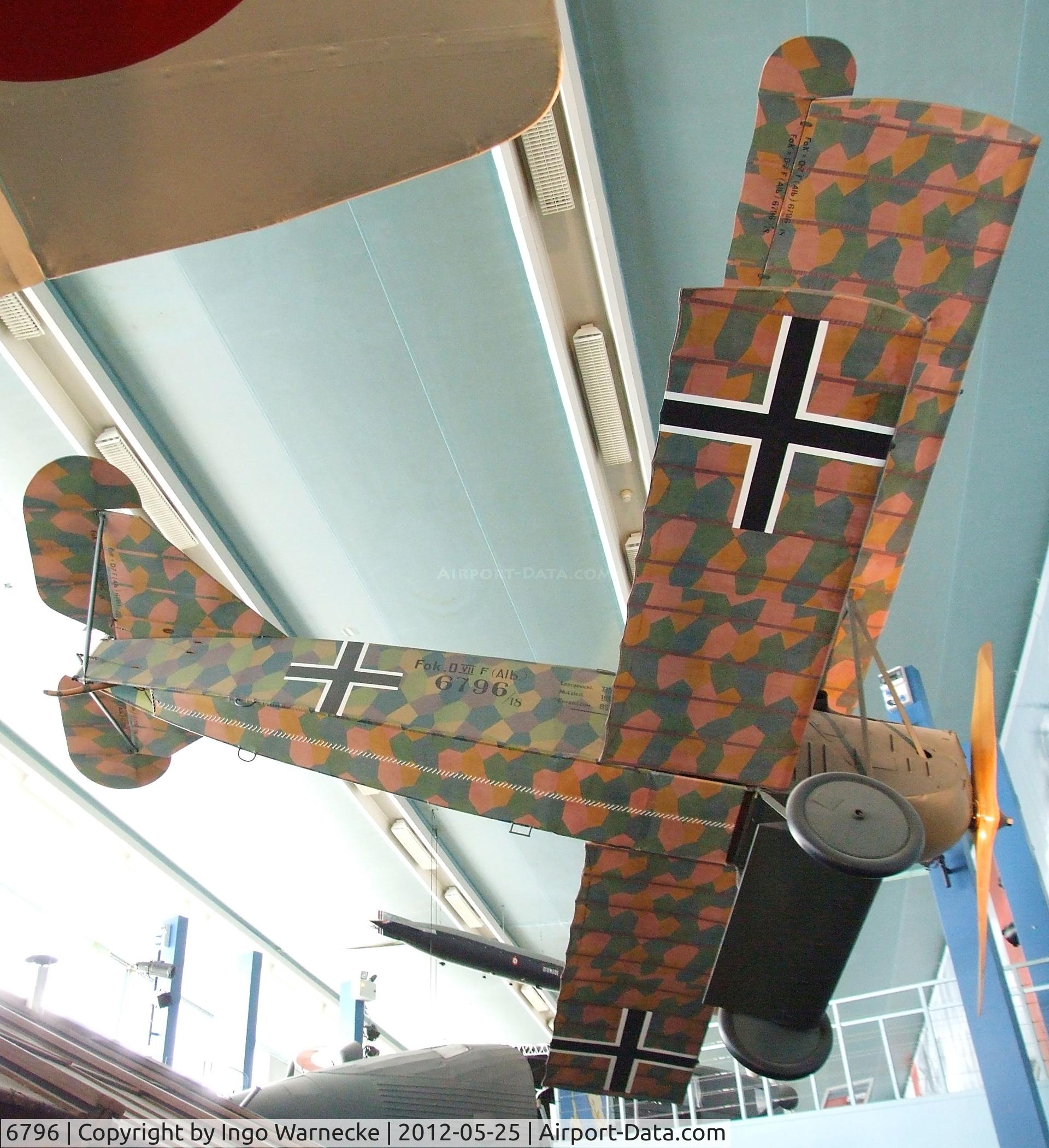 6796, Fokker D-VII C/N Not found 6796, Fokker D VII at the Musee de l'Air, Paris/Le Bourget