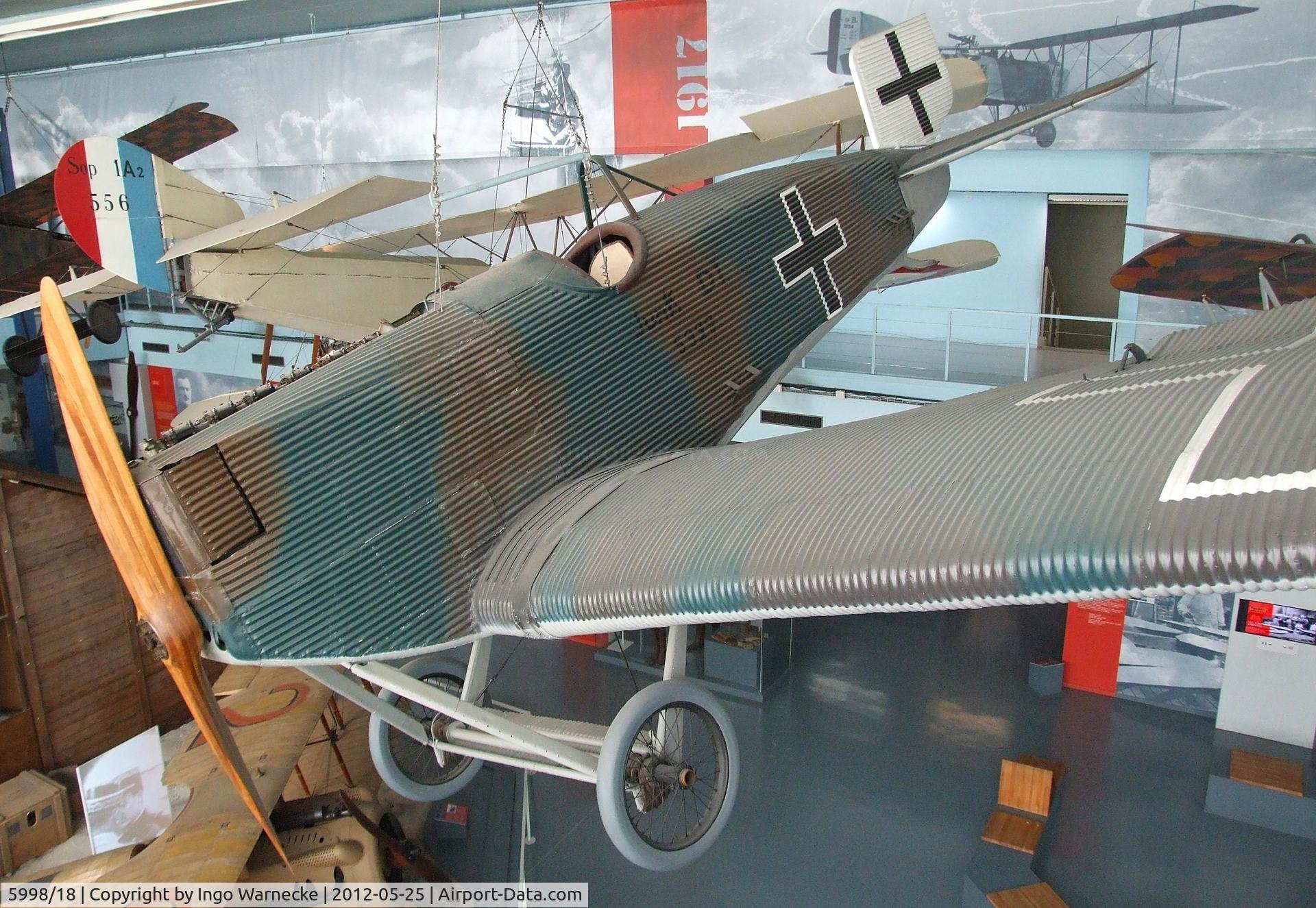 5998/18, 1918 Junkers J-9 (D-1) C/N Not found 5998/18, Junkers J 9 / D I at the Musee de l'Air, Paris/Le Bourget