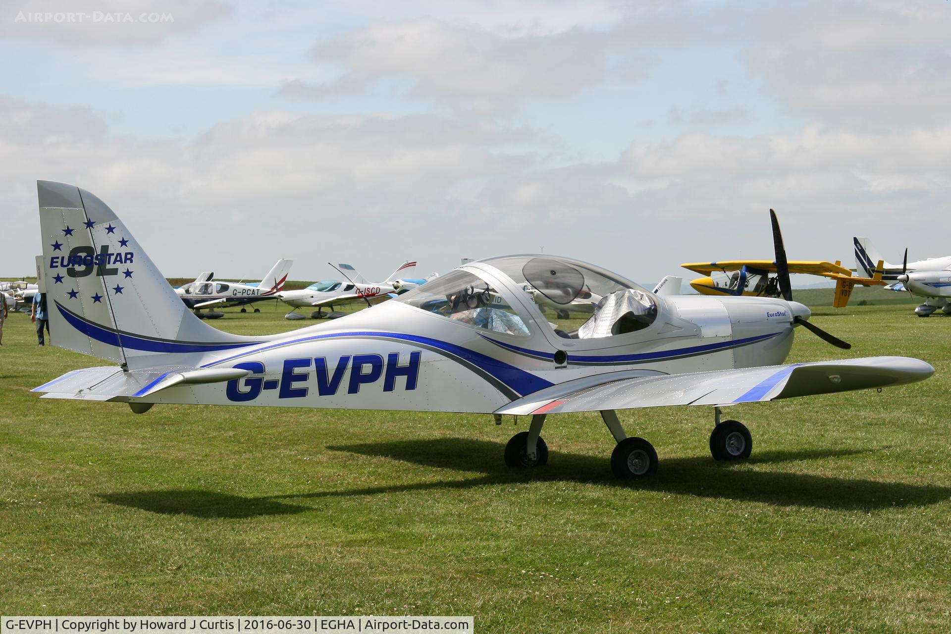 G-EVPH, 2009 Aerotechnik EV-97 Eurostar SL C/N LAA 315B-14951, Privately owned, at the Pooley's Day Fly-In.