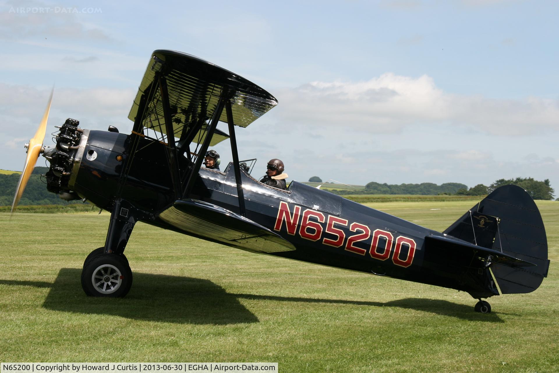 N65200, 1941 Boeing A75N1(PT17) C/N 75-3817, Privately owned, at the Pooley's Day Fly-In.
