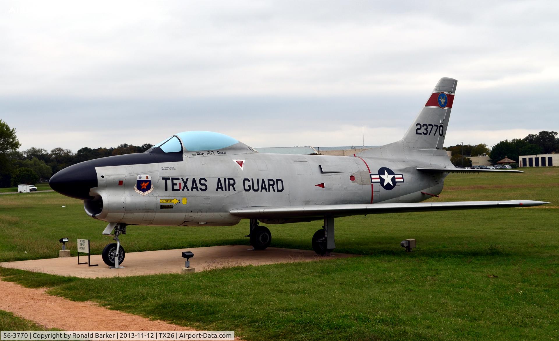 56-3770, North American F-86D C/N 190-173, Camp Mabry, TX