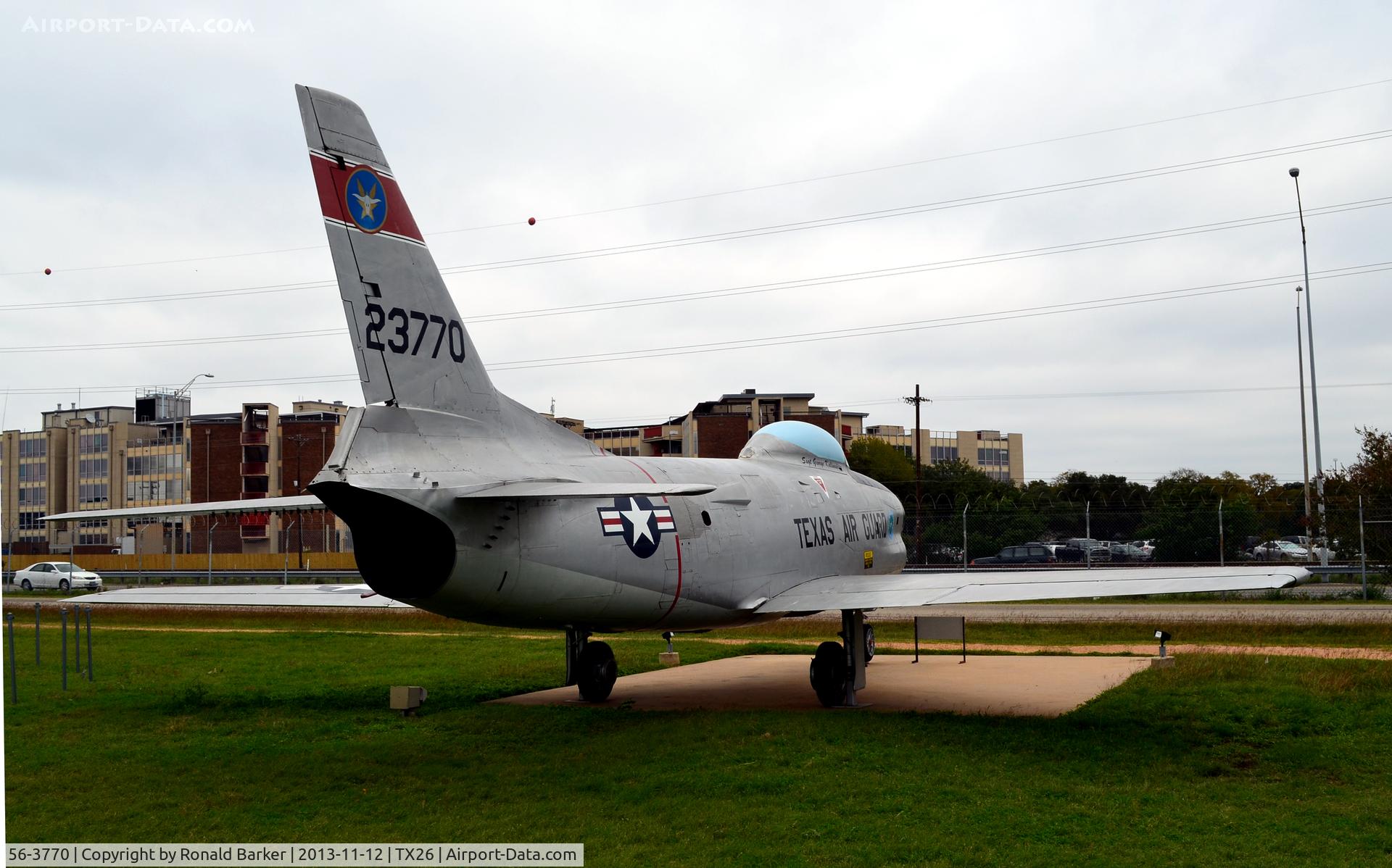56-3770, North American F-86D C/N 190-173, Camp Mabry, TX