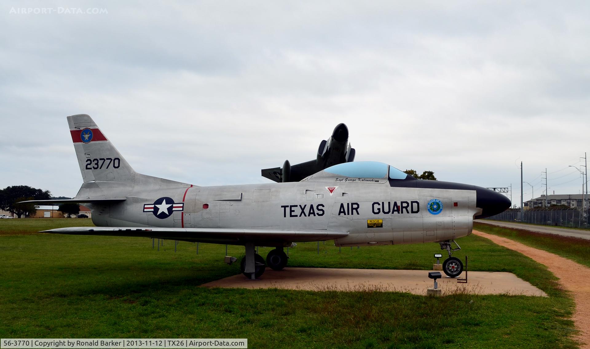 56-3770, North American F-86D C/N 190-173, Camp Mabry, TX