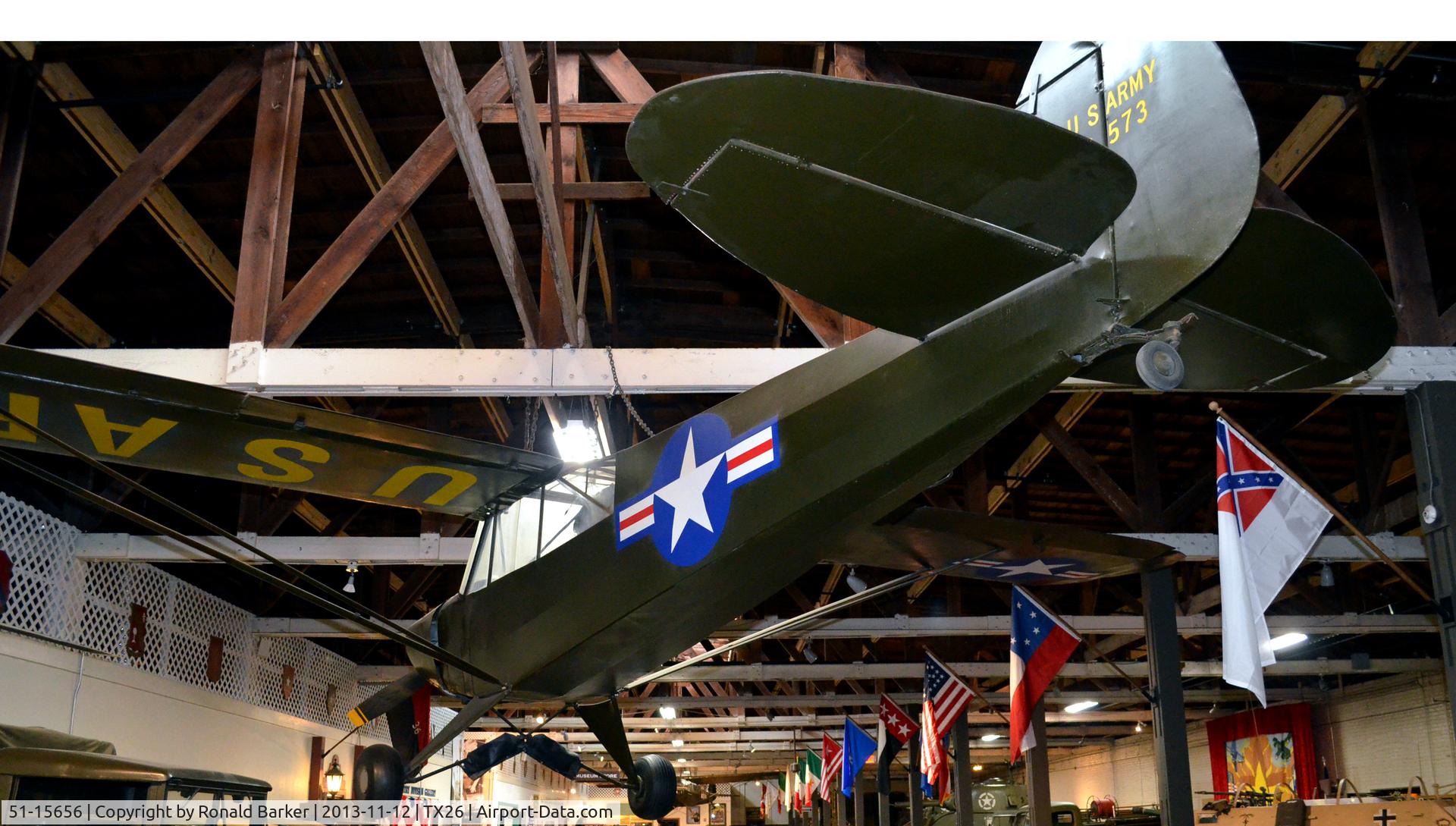 51-15656, 1951 Piper L-21A Super Cub (PA-18-125) C/N 18-573, L-21A shown as 18573, Texas Military Museum, Camp Mabry, TX