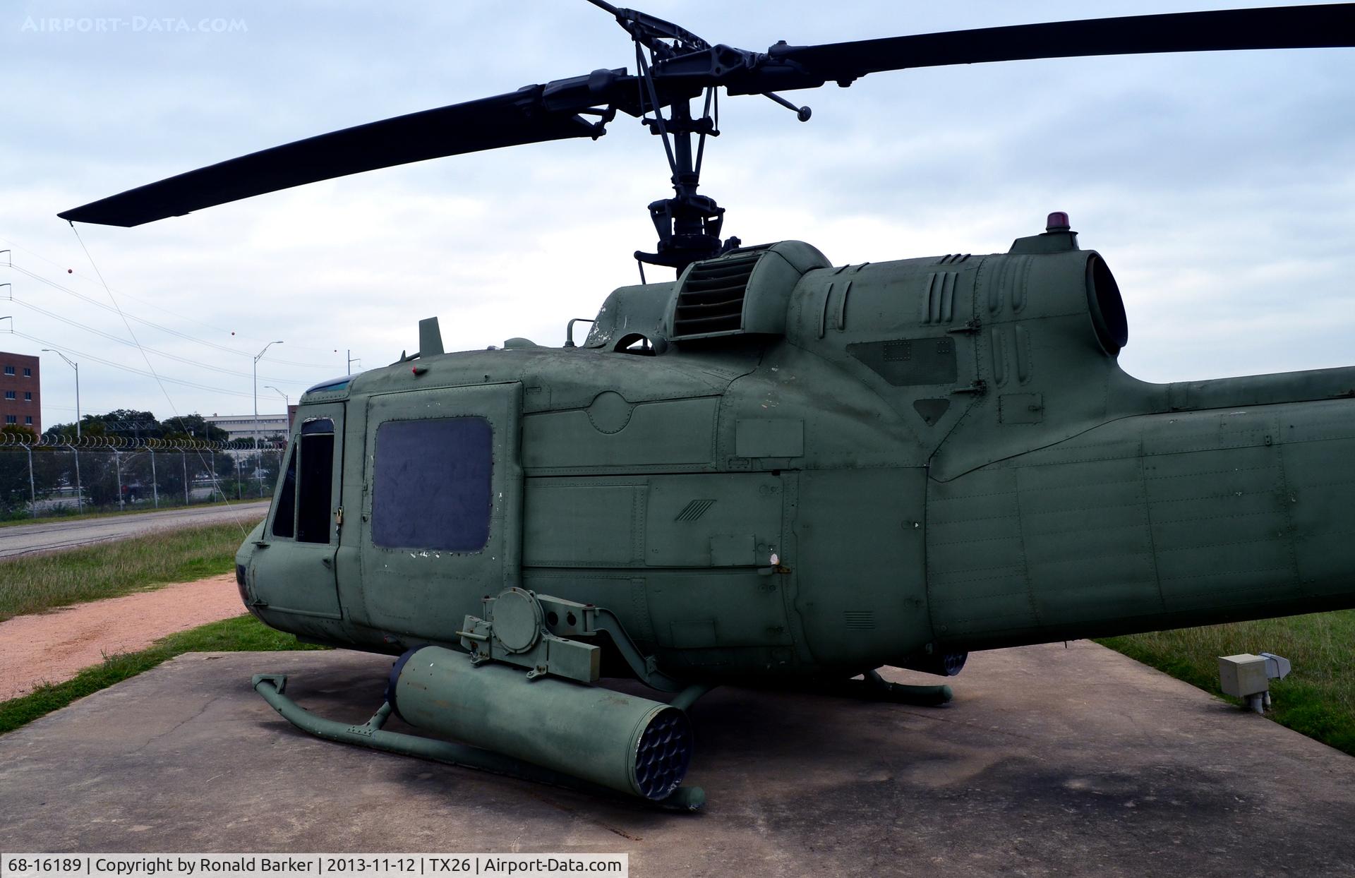68-16189, 1968 Bell UH-1H Iroquois C/N 10848, UH-1H on display Camp Mabry, TX (Believed UH-1M Admin) 