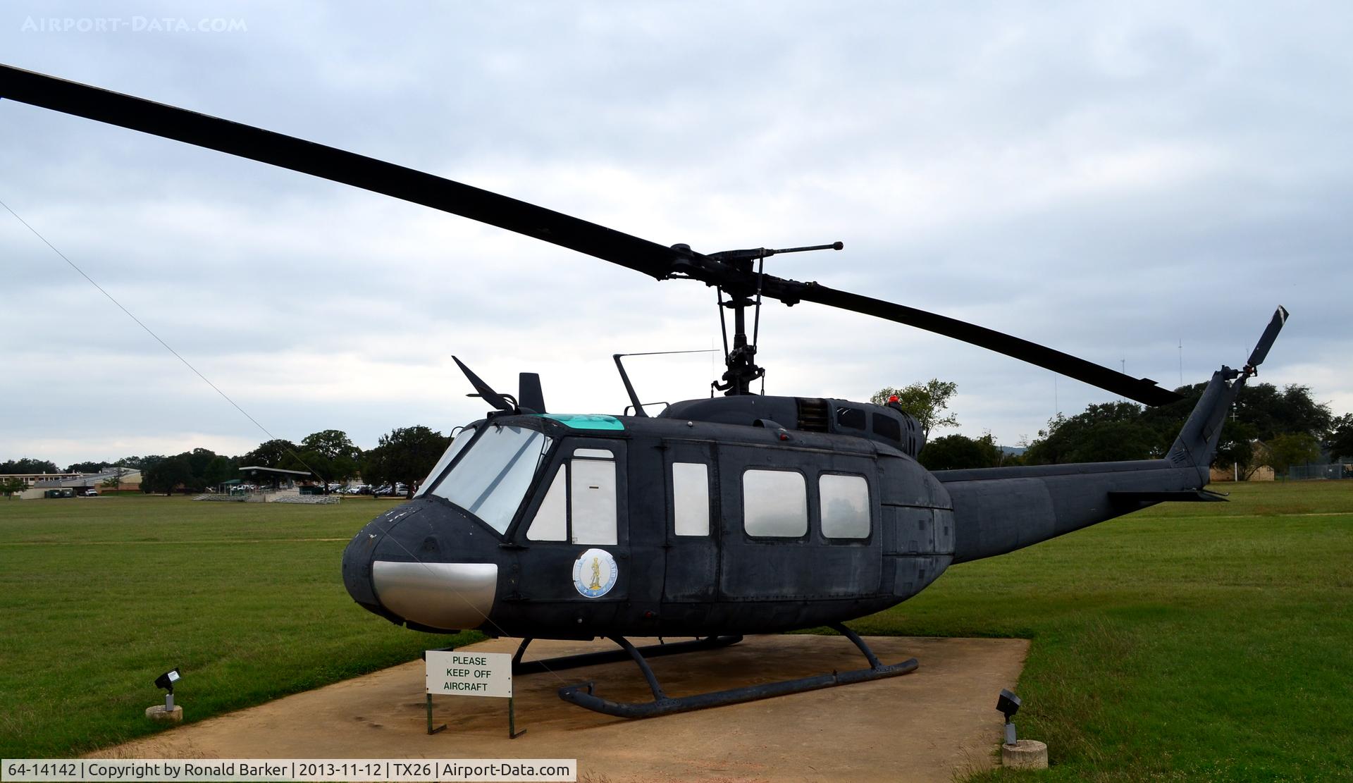 64-14142, 1964 Bell UH-1M Iroquois C/N 1266, UH-1M shown as 16189, Camp Mabry, TX