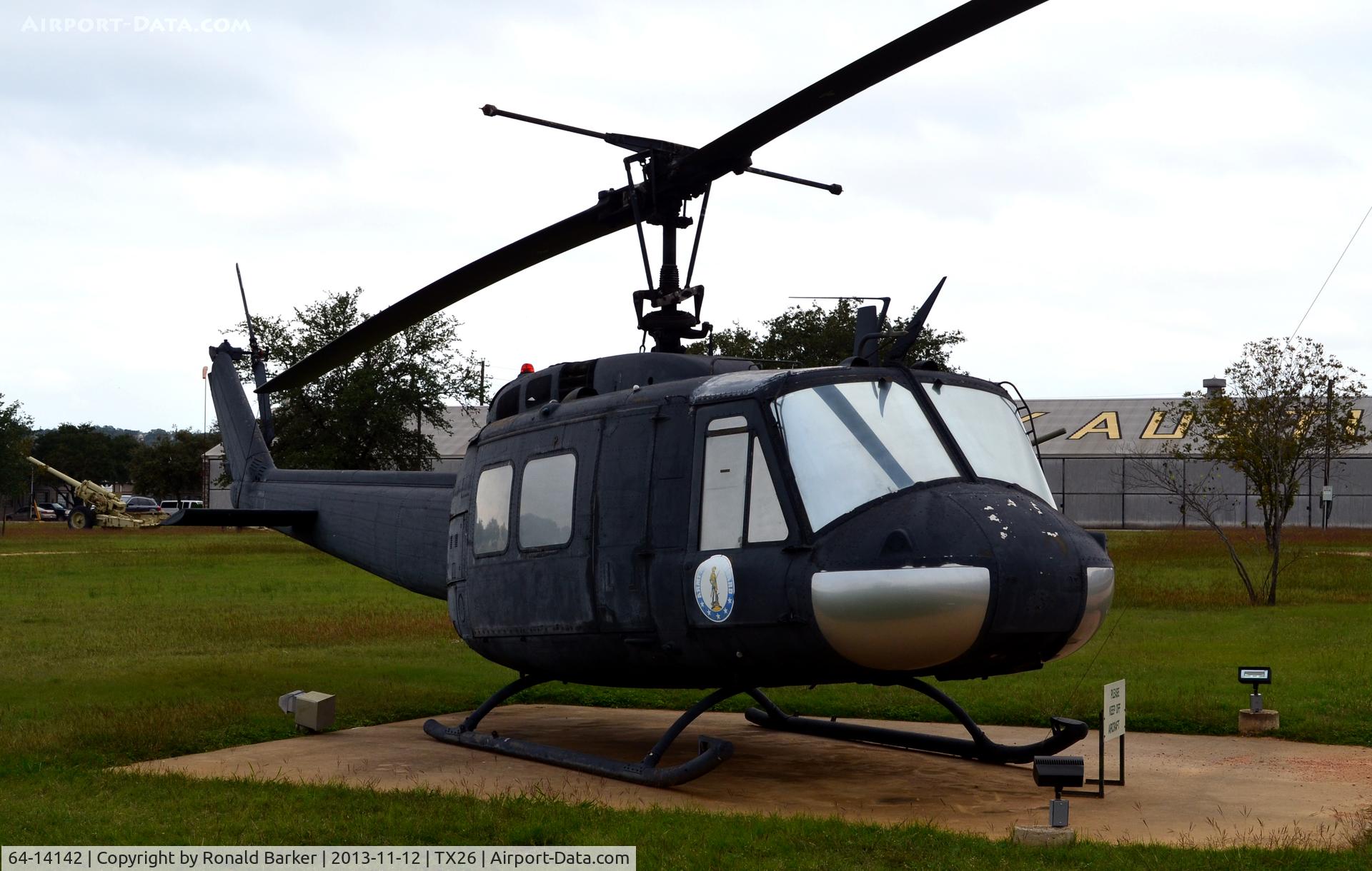 64-14142, 1964 Bell UH-1M Iroquois C/N 1266, UH-1M shown as 16189, Camp Mabry, TX
