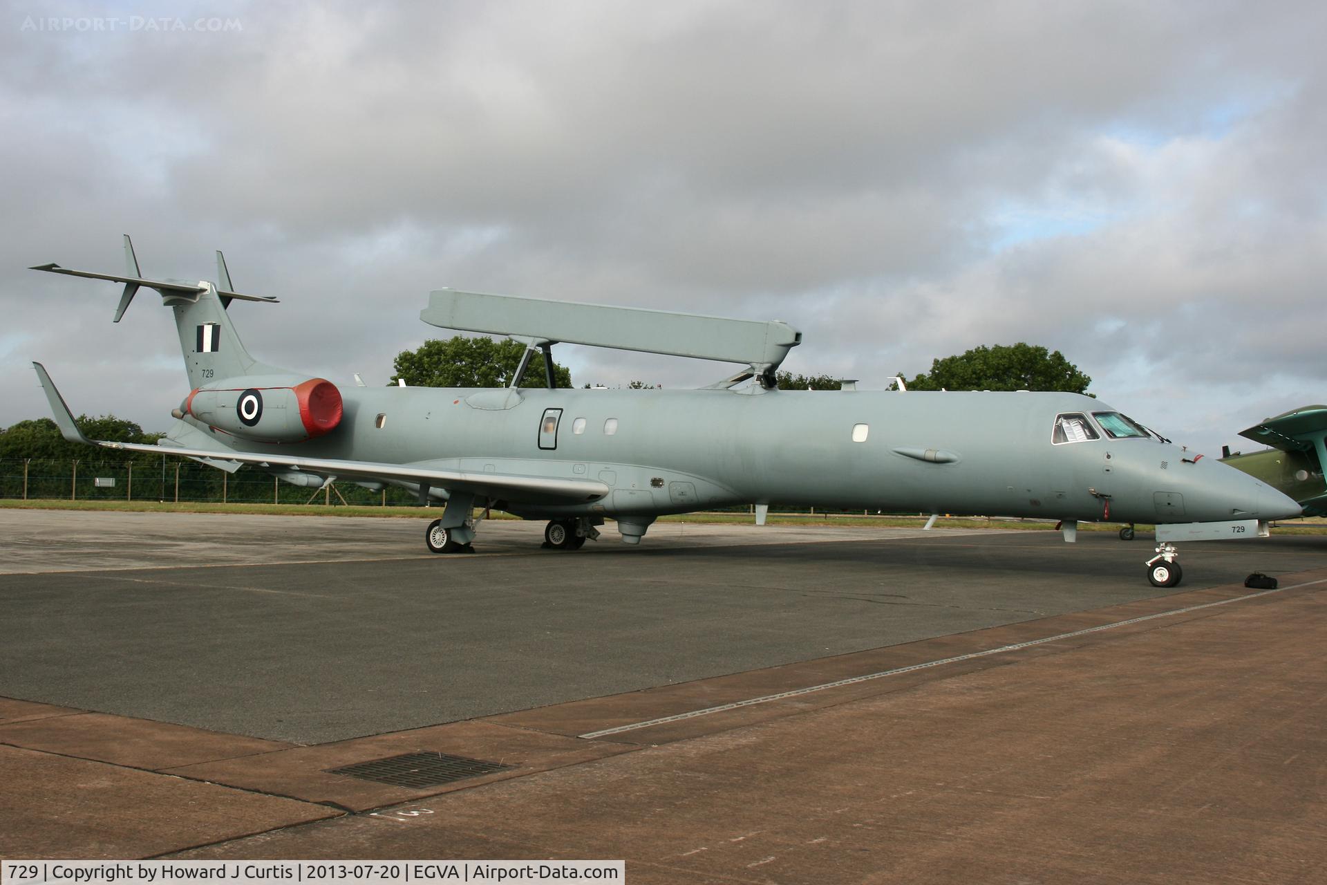729, Embraer EMB-145H AEW&C C/N 145729, Hellenic Air Force. At the Royal International Air Tattoo 2013.