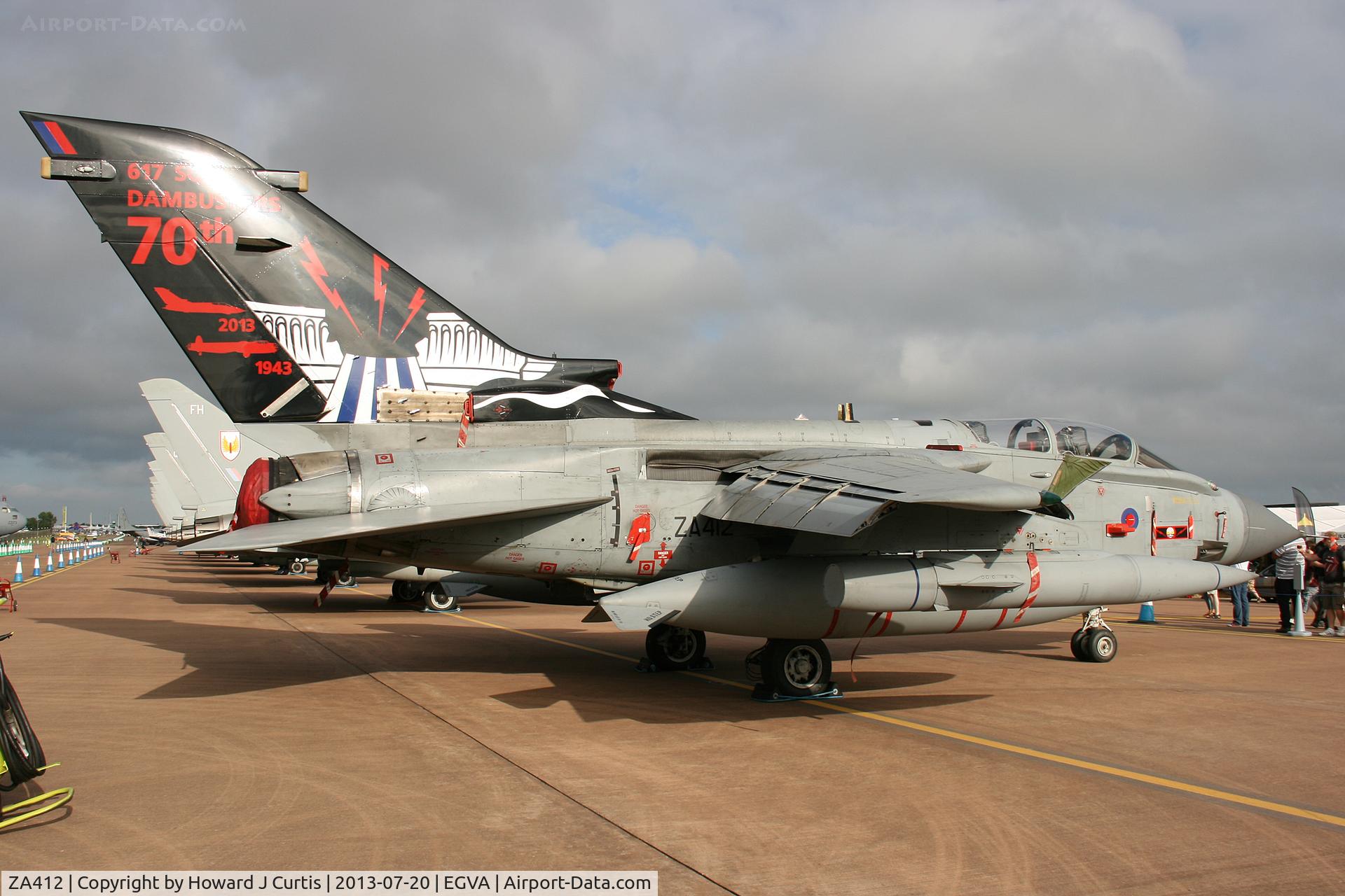 ZA412, 1983 Panavia Tornado GR.4 C/N 232/BT036/3111, At the Royal International Air Tattoo 2013.
