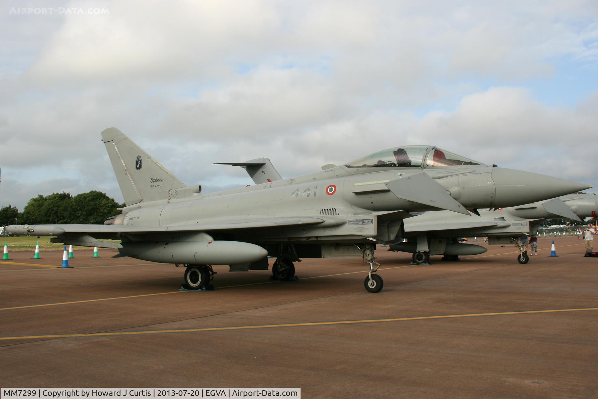 MM7299, Eurofighter EF-2000 Typhoon S C/N IS031, 4-41, Italian AF. At the Royal International Air Tattoo 2013.