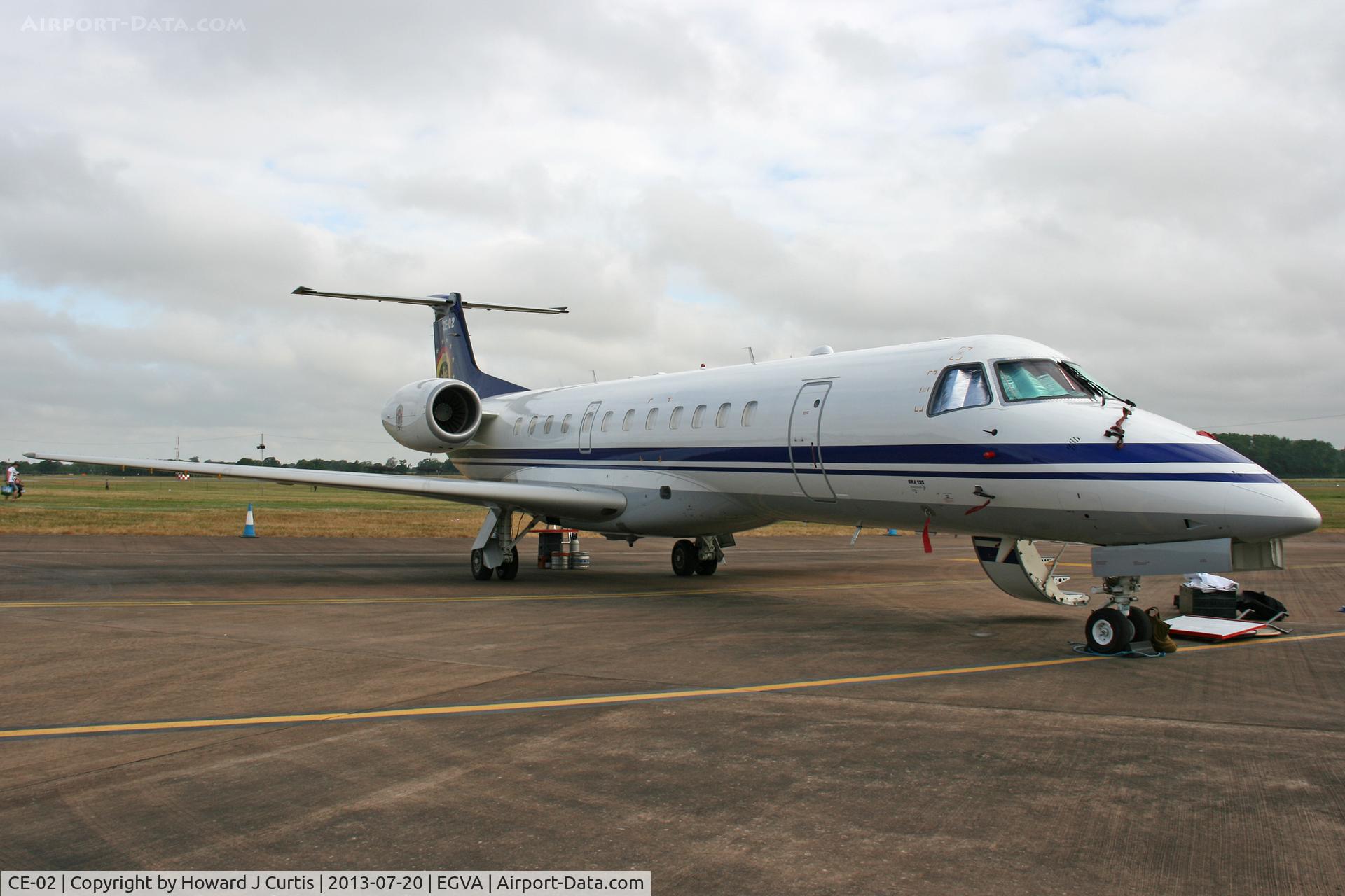 CE-02, 2001 Embraer ERJ-135LR (EMB-135LR) C/N 145480, Belgian AF. At the Royal International Air Tattoo 2013.