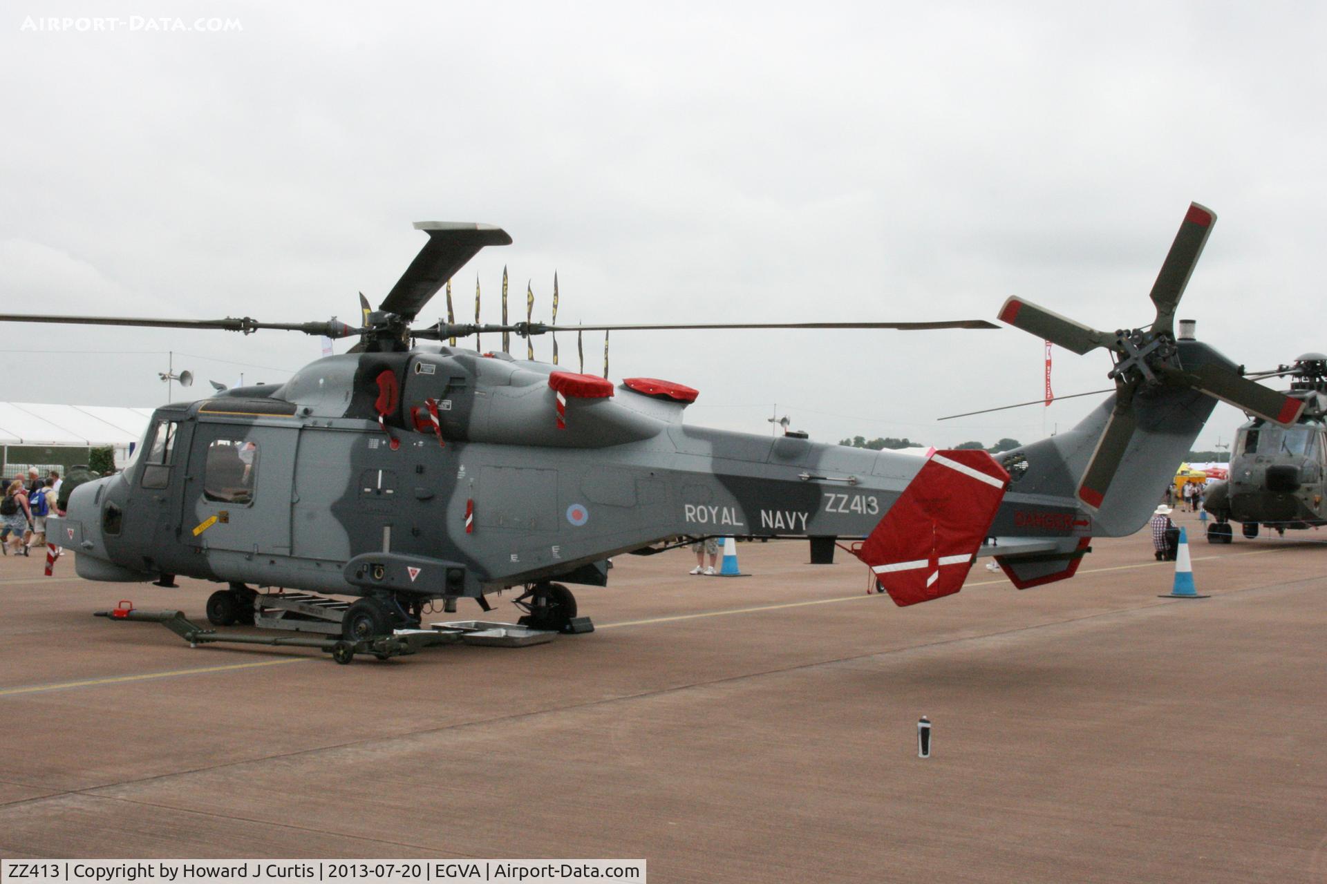 ZZ413, AgustaWestland AW-159 Wildcat HMA.2 C/N 483, At the Royal International Air Tattoo 2013.