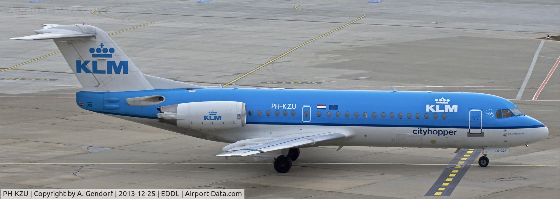 PH-KZU, 1995 Fokker 70 (F-28-0070) C/N 11543, KLM Cityhopper, seen here taxiing at Düsseldorf Int´l(EDDL)