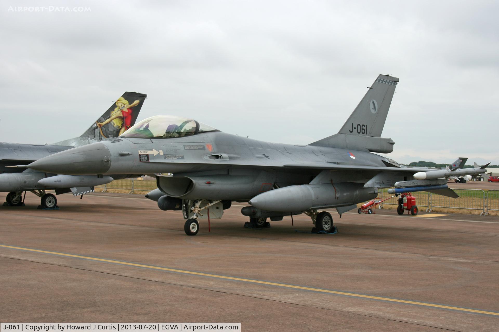J-061, Fokker F-16AM Fighting Falcon C/N 6D-144, At the Royal International Air Tattoo 2013.
