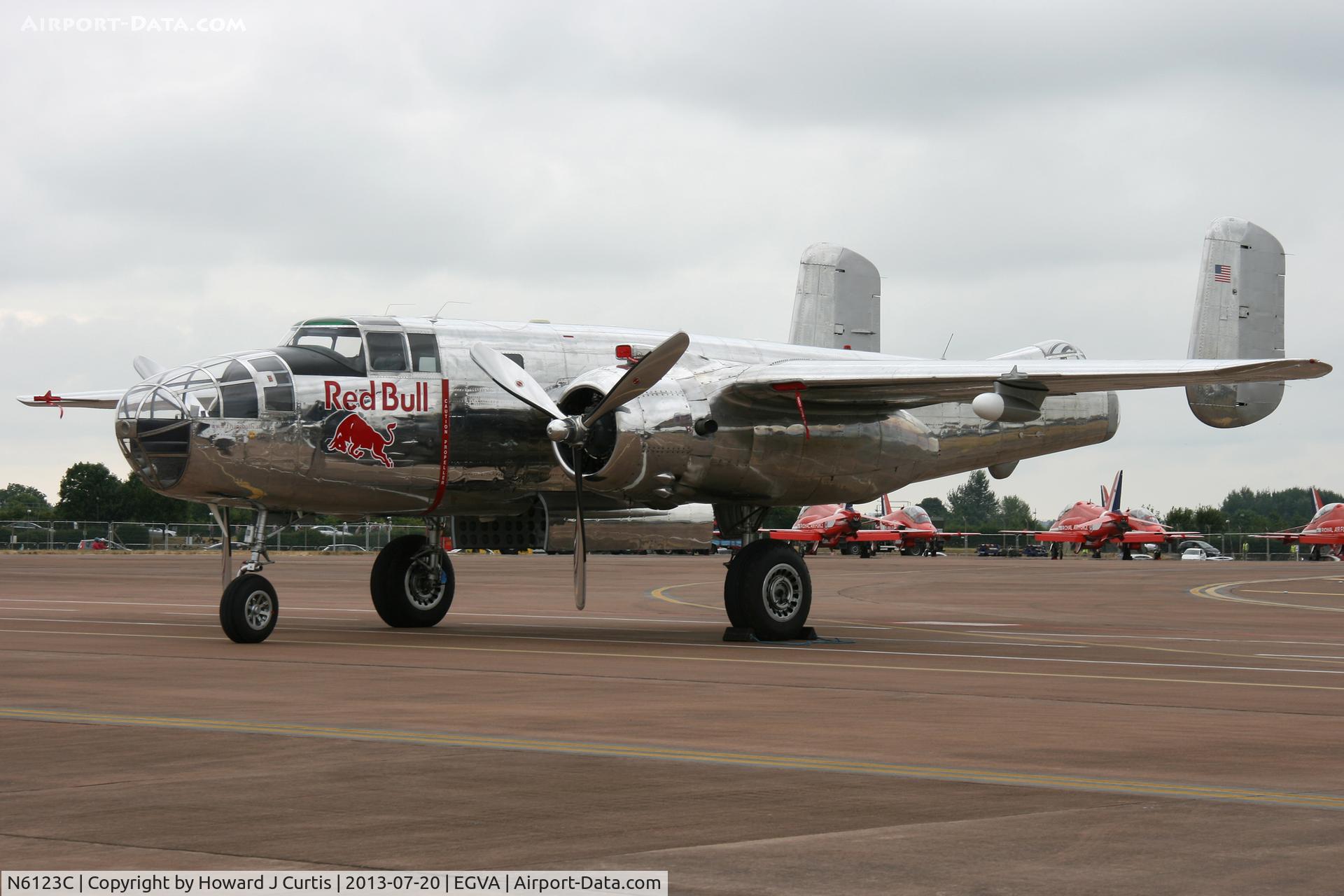 N6123C, 1945 North American B-25J-30-NC Mitchell Mitchell C/N 108-47647, At the Royal International Air Tattoo 2013.