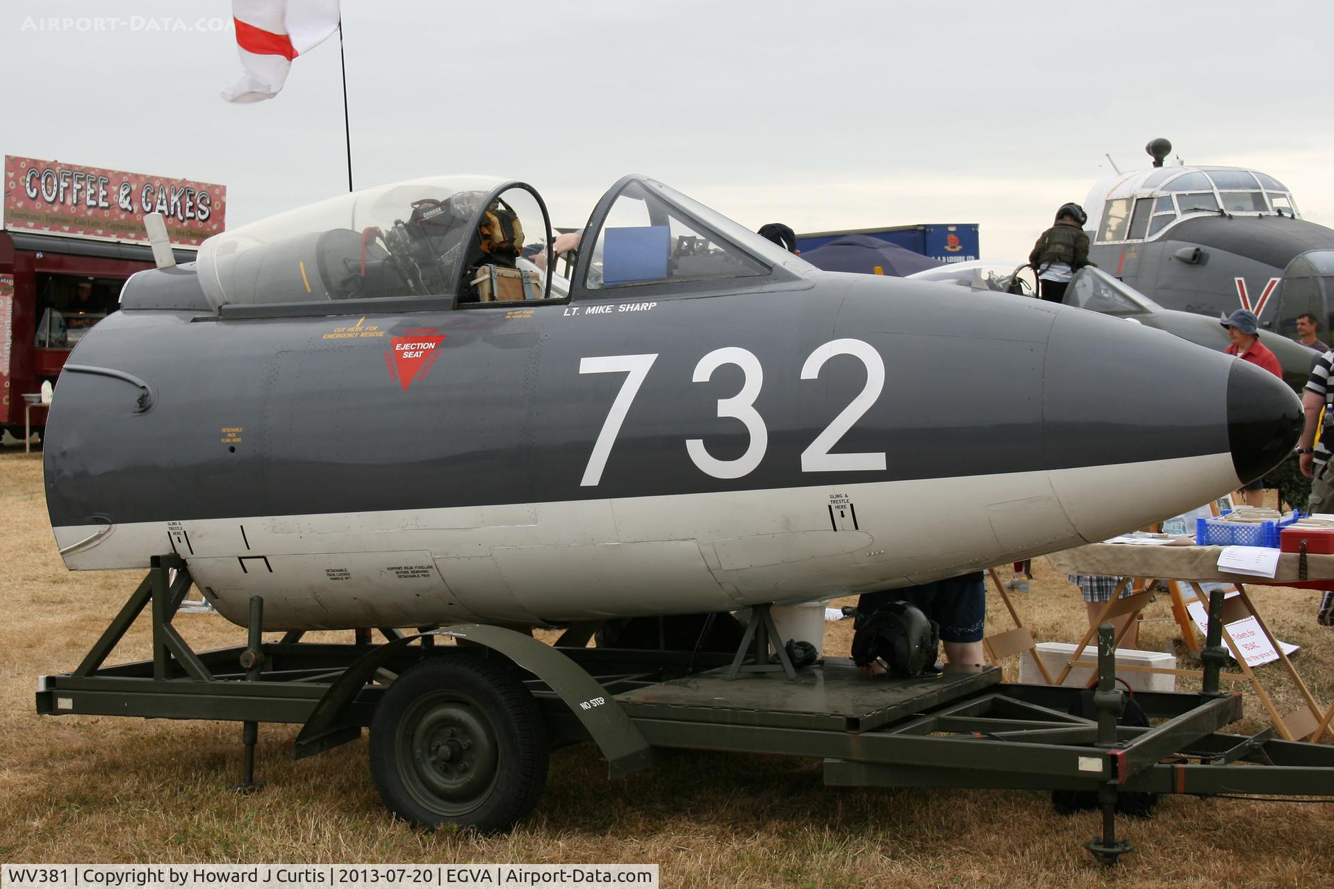 WV381, Hawker Hunter GA.11 C/N 41H/670827, At the Royal International Air Tattoo 2013.