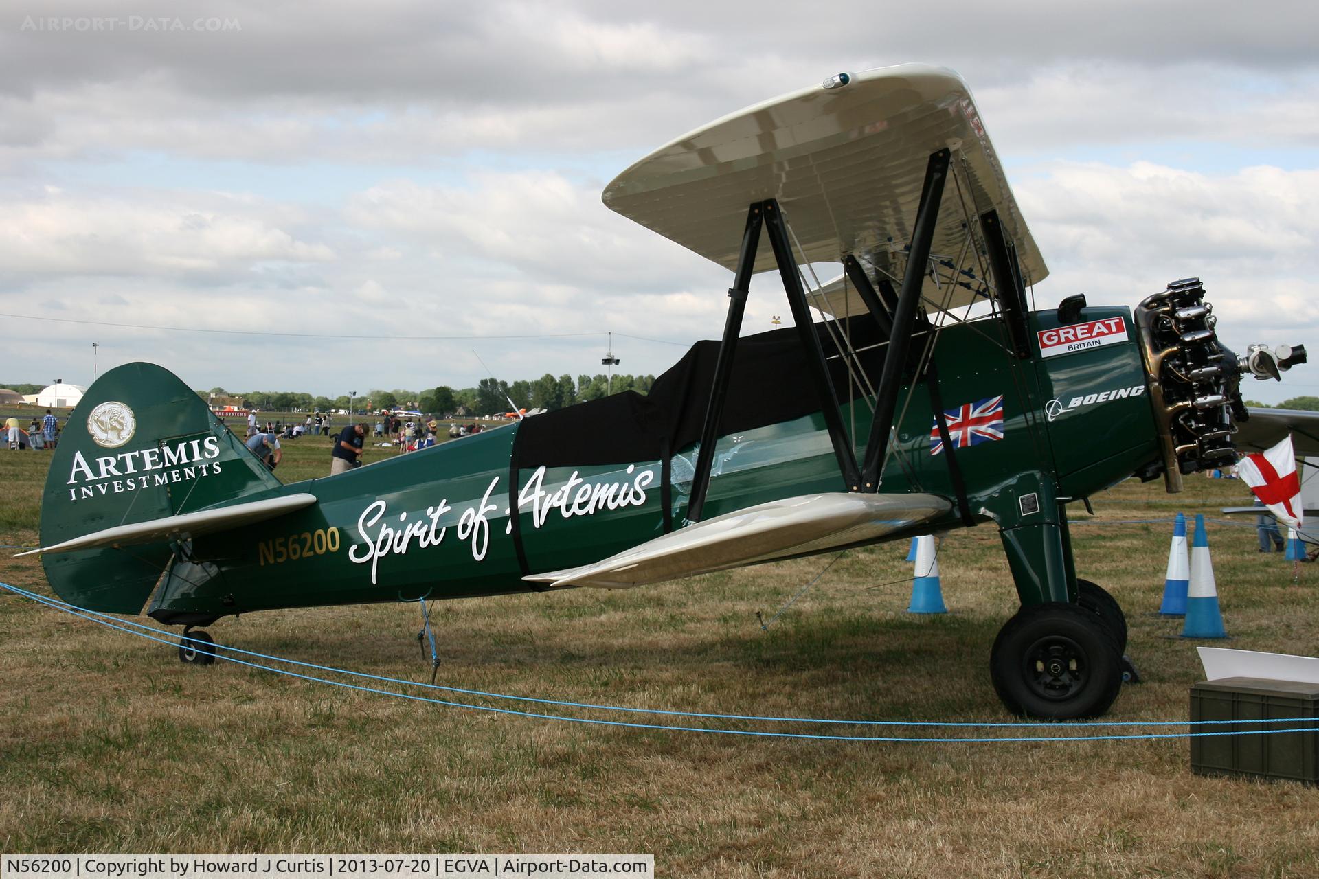 N56200, 1943 Boeing B75N1 C/N 75-7813, At the Royal International Air Tattoo 2013.