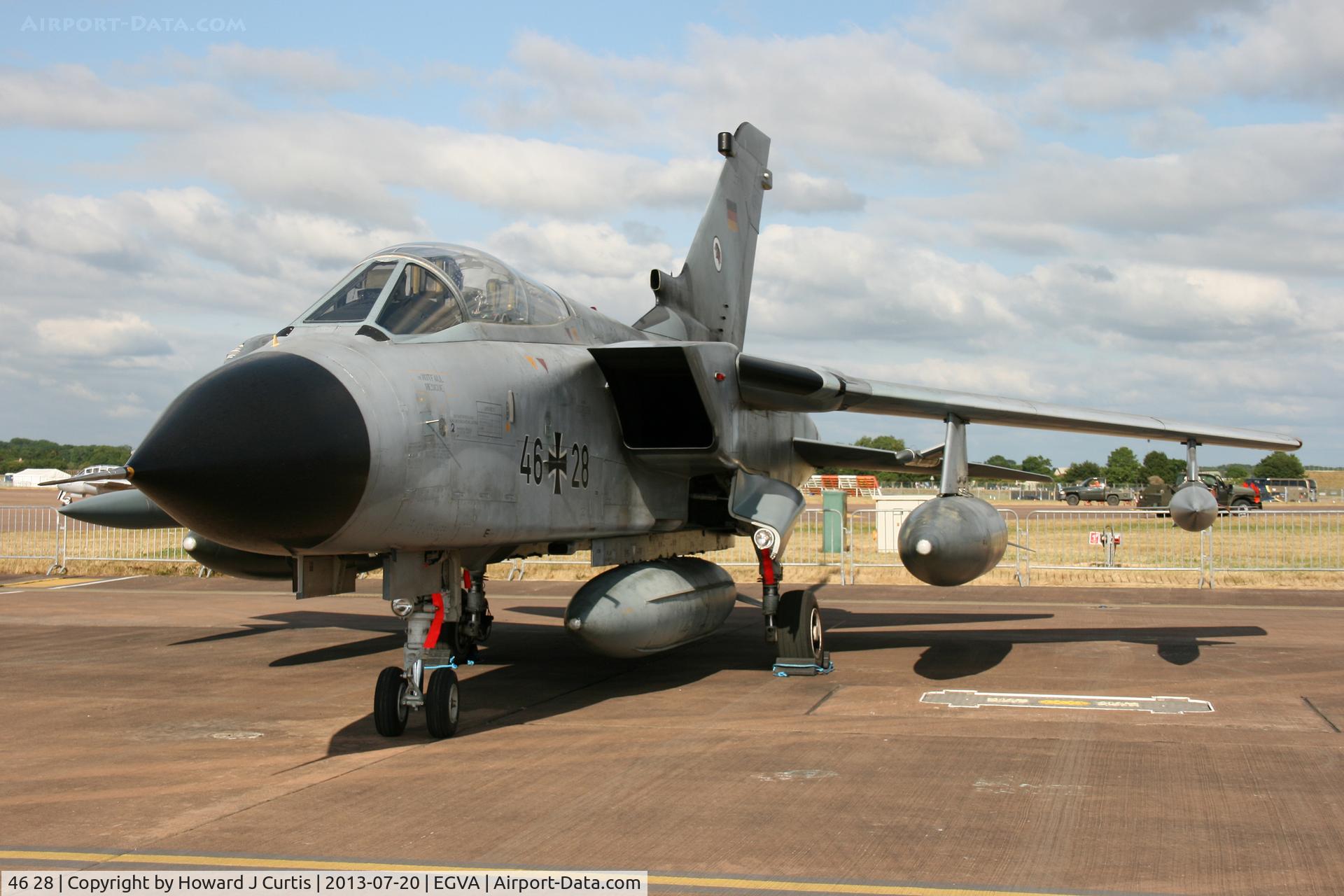 46 28, Panavia Tornado ECR C/N 830/GS261/4328, Luftwaffe. At the Royal International Air Tattoo 2013.