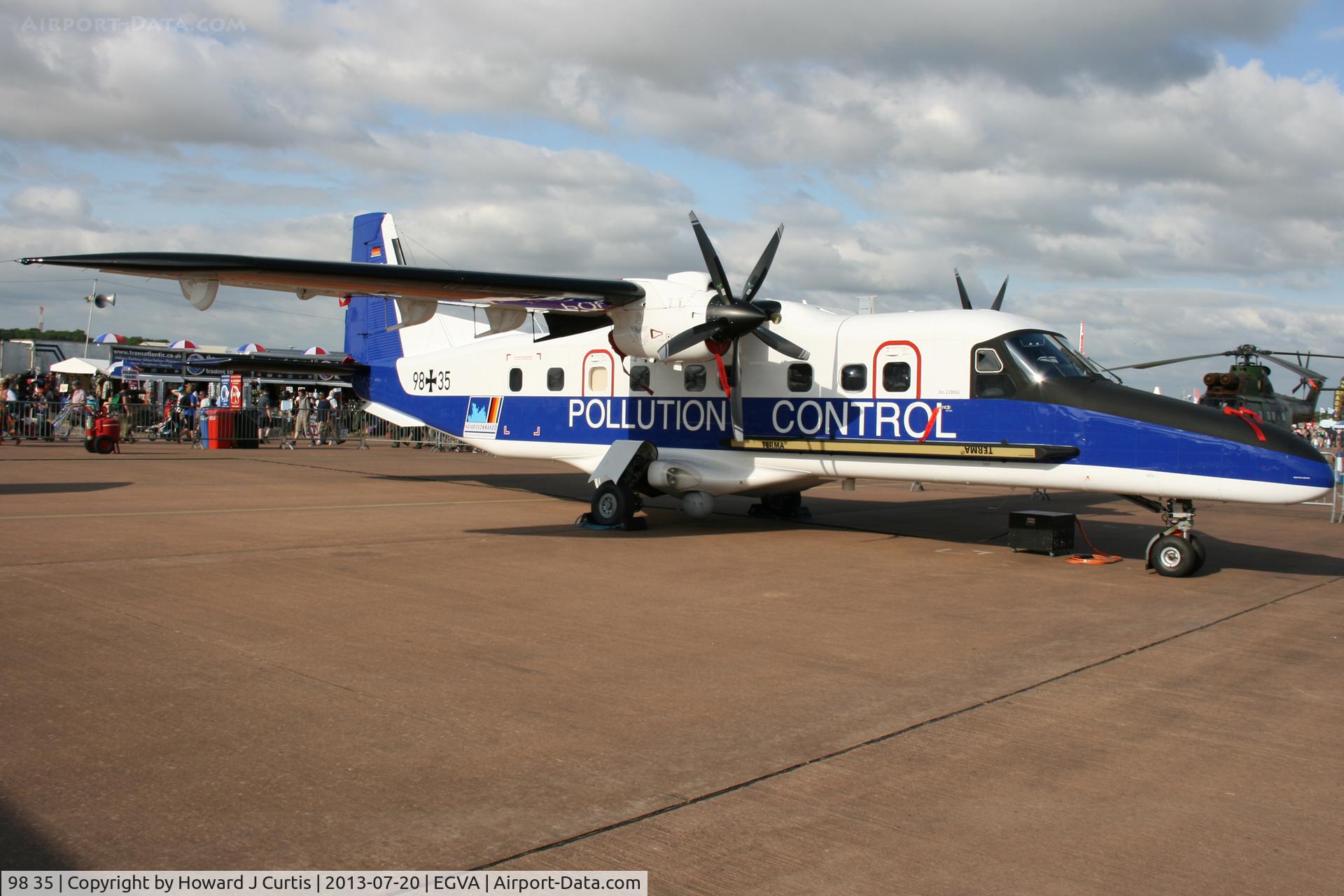98 35, 2011 Dornier (RUAG) Do.228NG C/N 8302, Germany Navy (ex 57 05). At the Royal International Air Tattoo 2013.