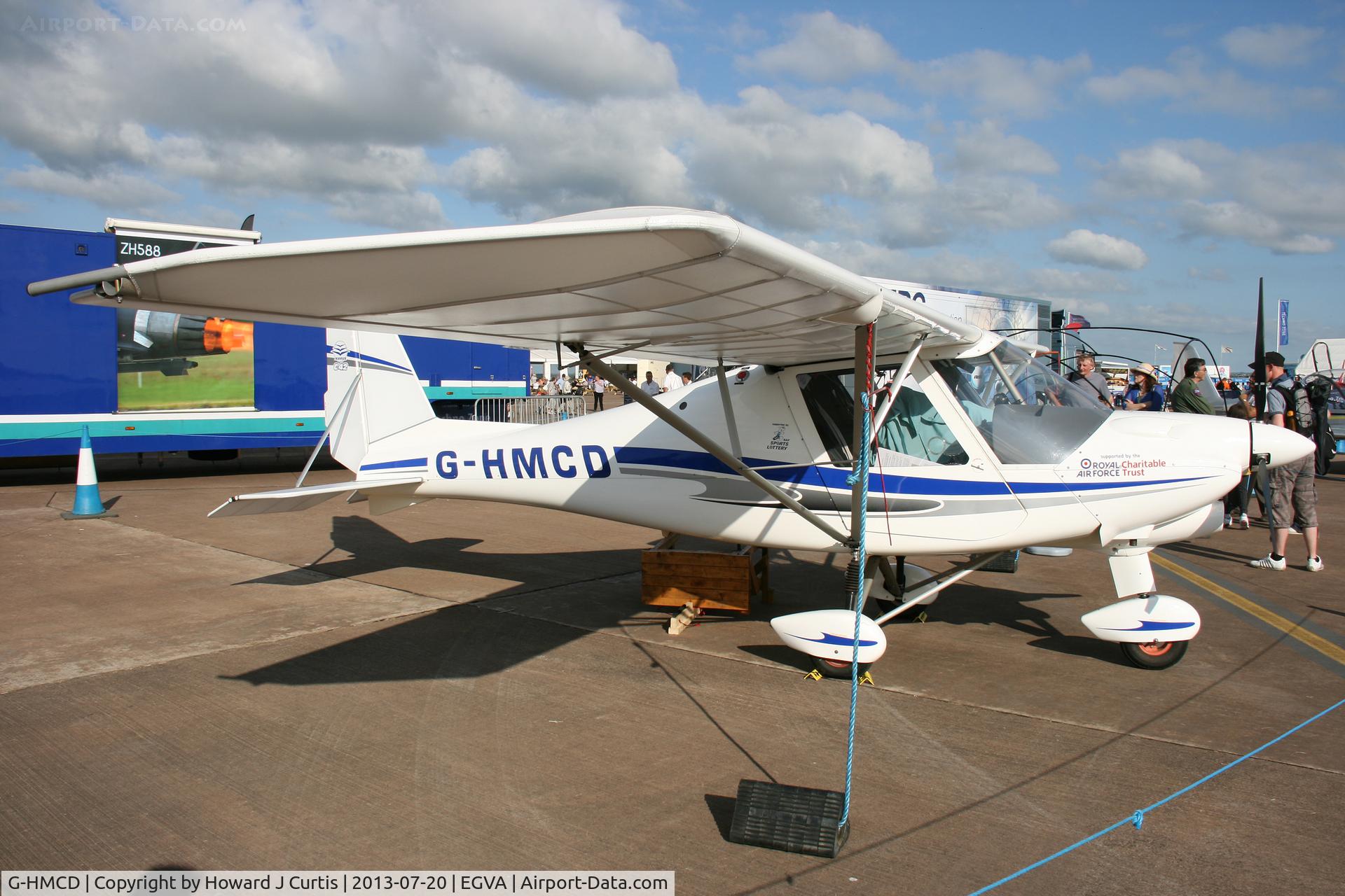 G-HMCD, 2011 Comco Ikarus C42 FB80 Bravo C/N 1103-7142, At the Royal International Air Tattoo 2013.