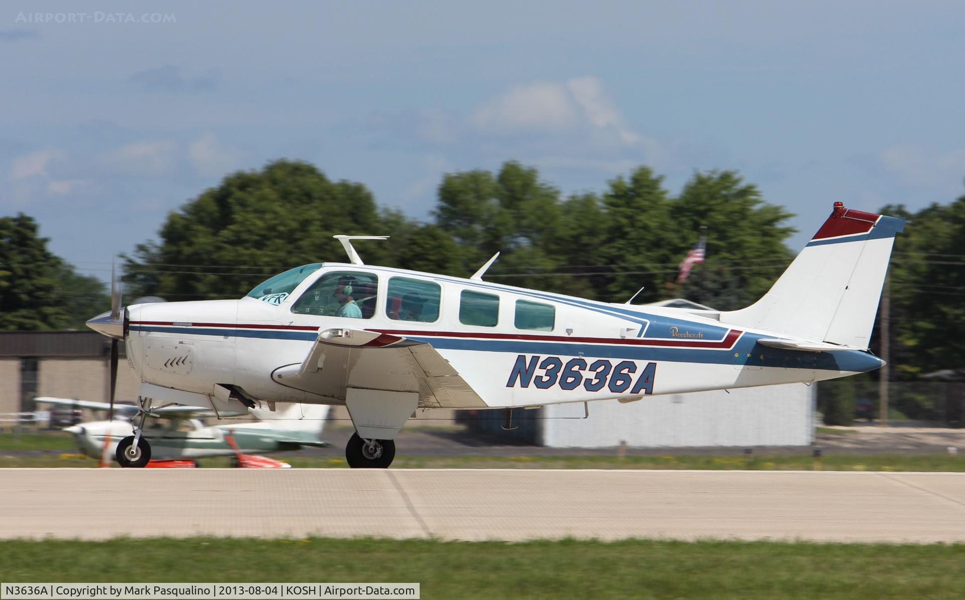 N3636A, 1978 Beech A36 Bonanza 36 C/N E-1399, Beech A36