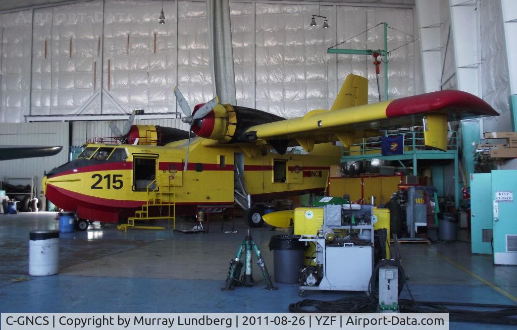 C-GNCS, 1969 Canadair CL-215-I (CL-215-1A10) C/N 1008, Tanker 215 in the Buffalo shop at Yellowknife, NWT.