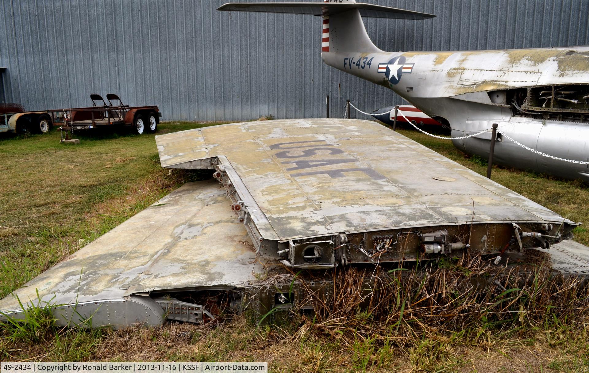 49-2434, 1949 Northrop F-89B Scorpion C/N Not found 49-2434, Disassembled F-89, Texas Air Museum