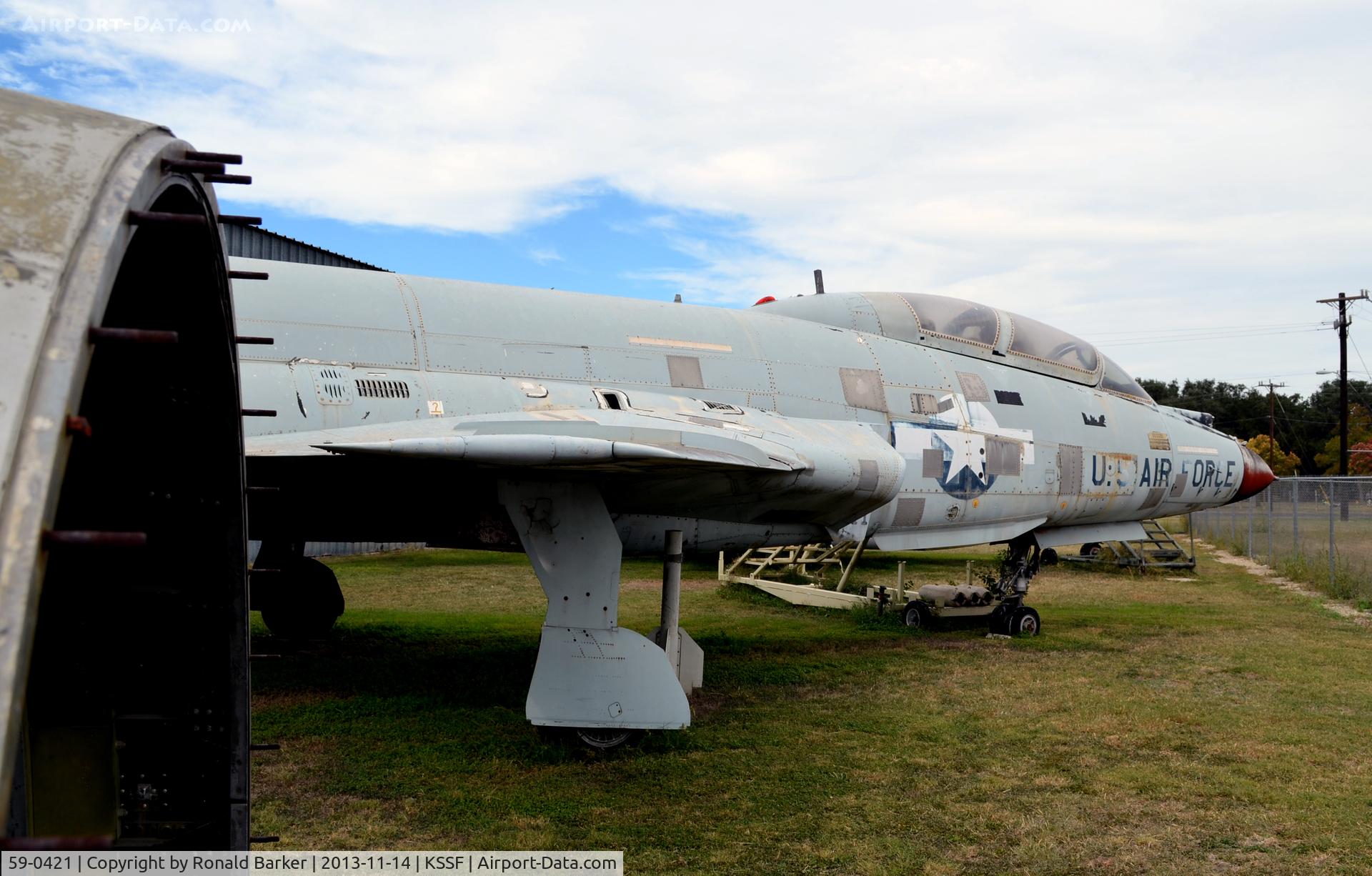59-0421, 1959 McDonnell F-101B-115-MC Voodoo C/N 745, F-101 forward section, Texas Air Museum