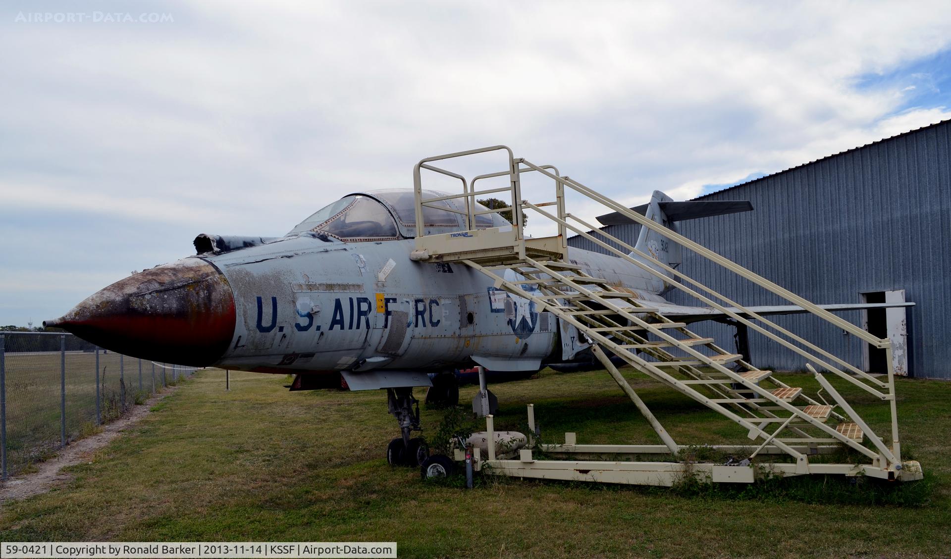 59-0421, 1959 McDonnell F-101B-115-MC Voodoo C/N 745, F-101 forward section, Texas Air Museum
