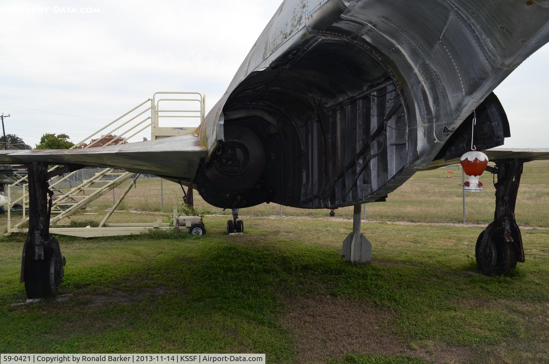 59-0421, 1959 McDonnell F-101B-115-MC Voodoo C/N 745, Left engine bay, F-101, Texas Air Museum