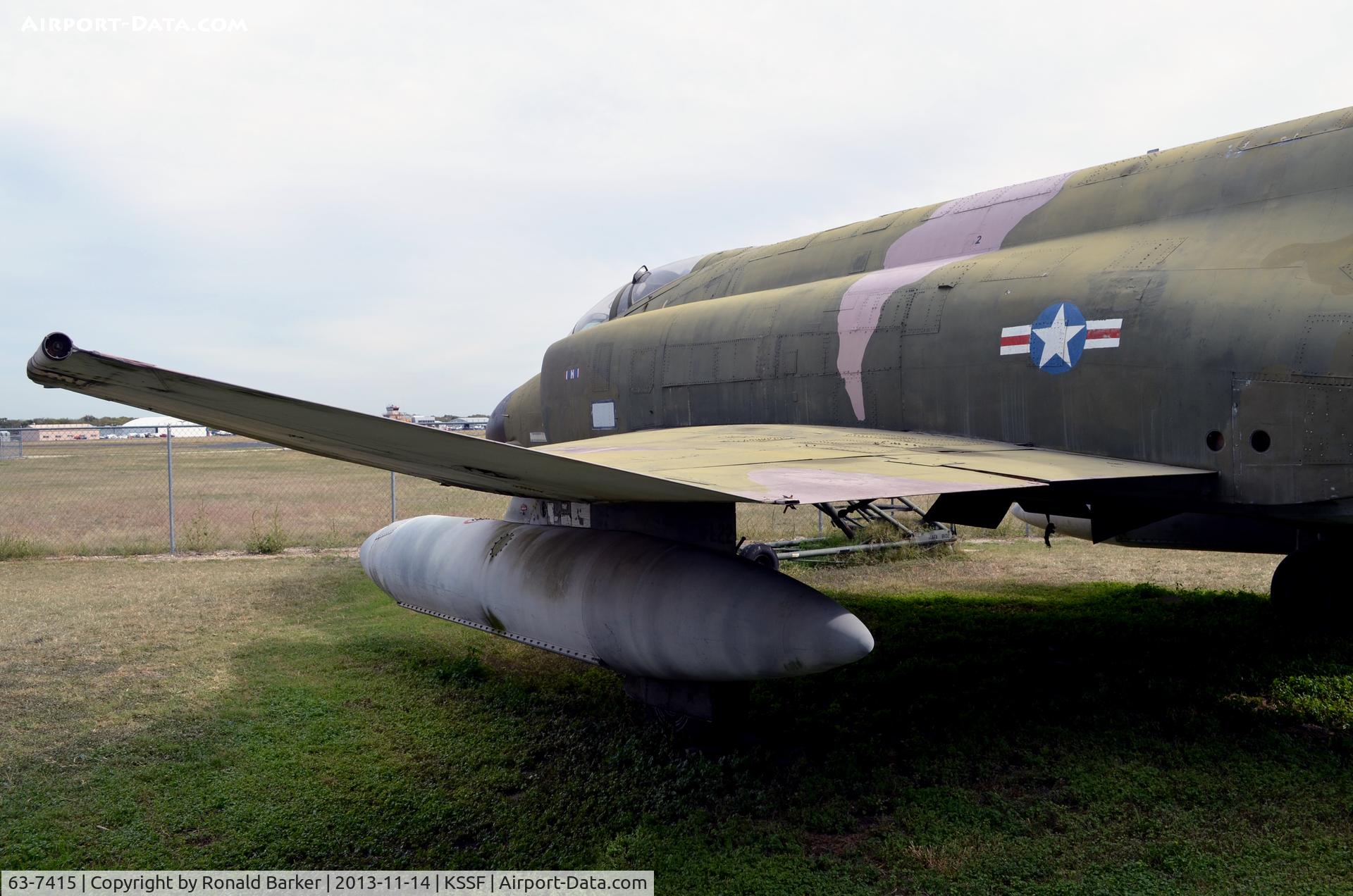63-7415, 1963 McDonnell F-4C Phantom II C/N 342, Looking down the wing line F-4C, Texas Air Museum
