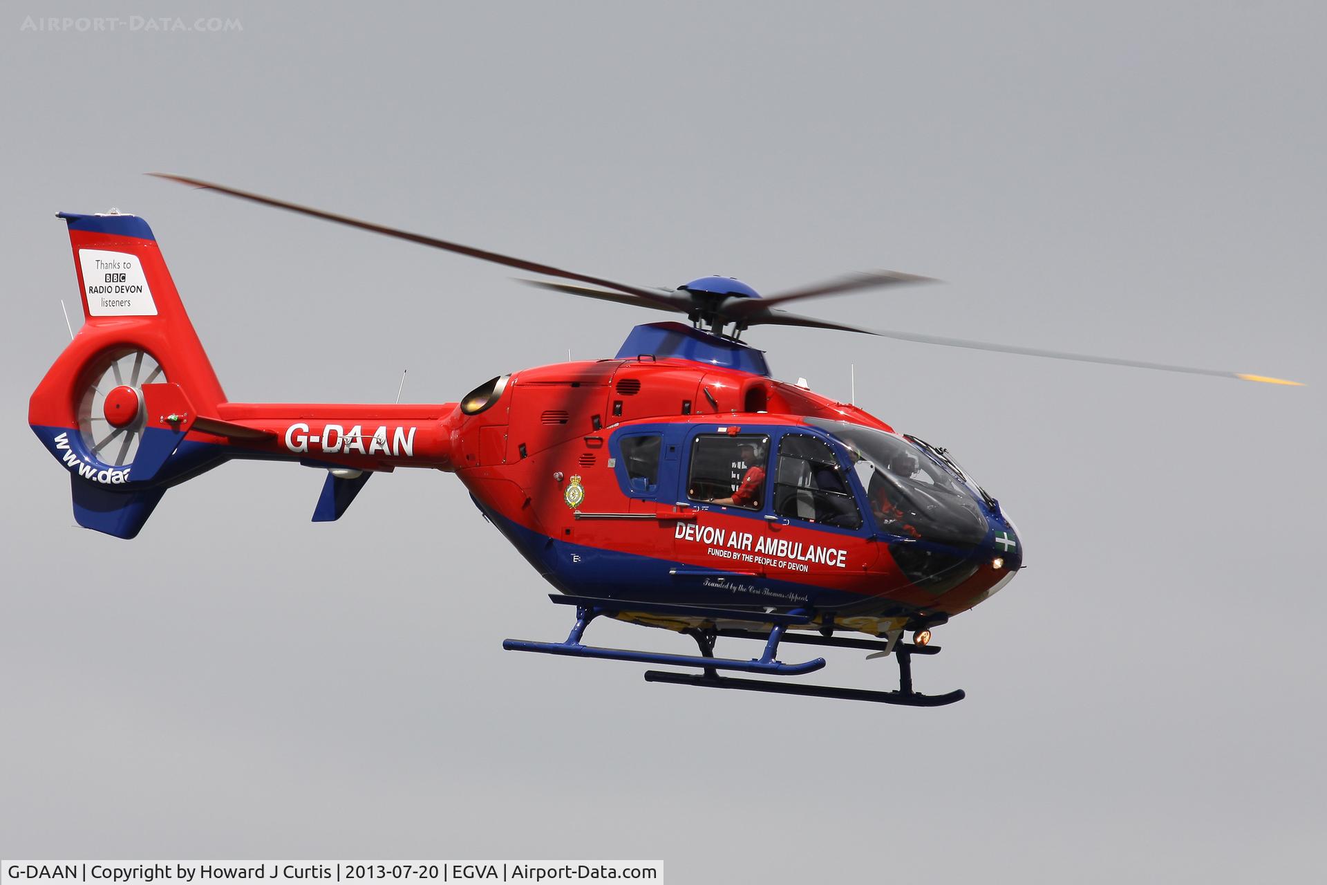 G-DAAN, 2012 Eurocopter EC-135P-2+ C/N 1080, At the Royal International Air Tattoo 2013.
