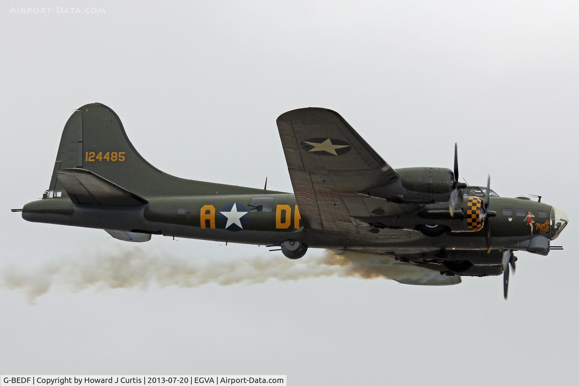 G-BEDF, 1944 Boeing B-17G Flying Fortress C/N 8693, Painted as 124485/DF-A. At the Royal International Air Tattoo 2013.