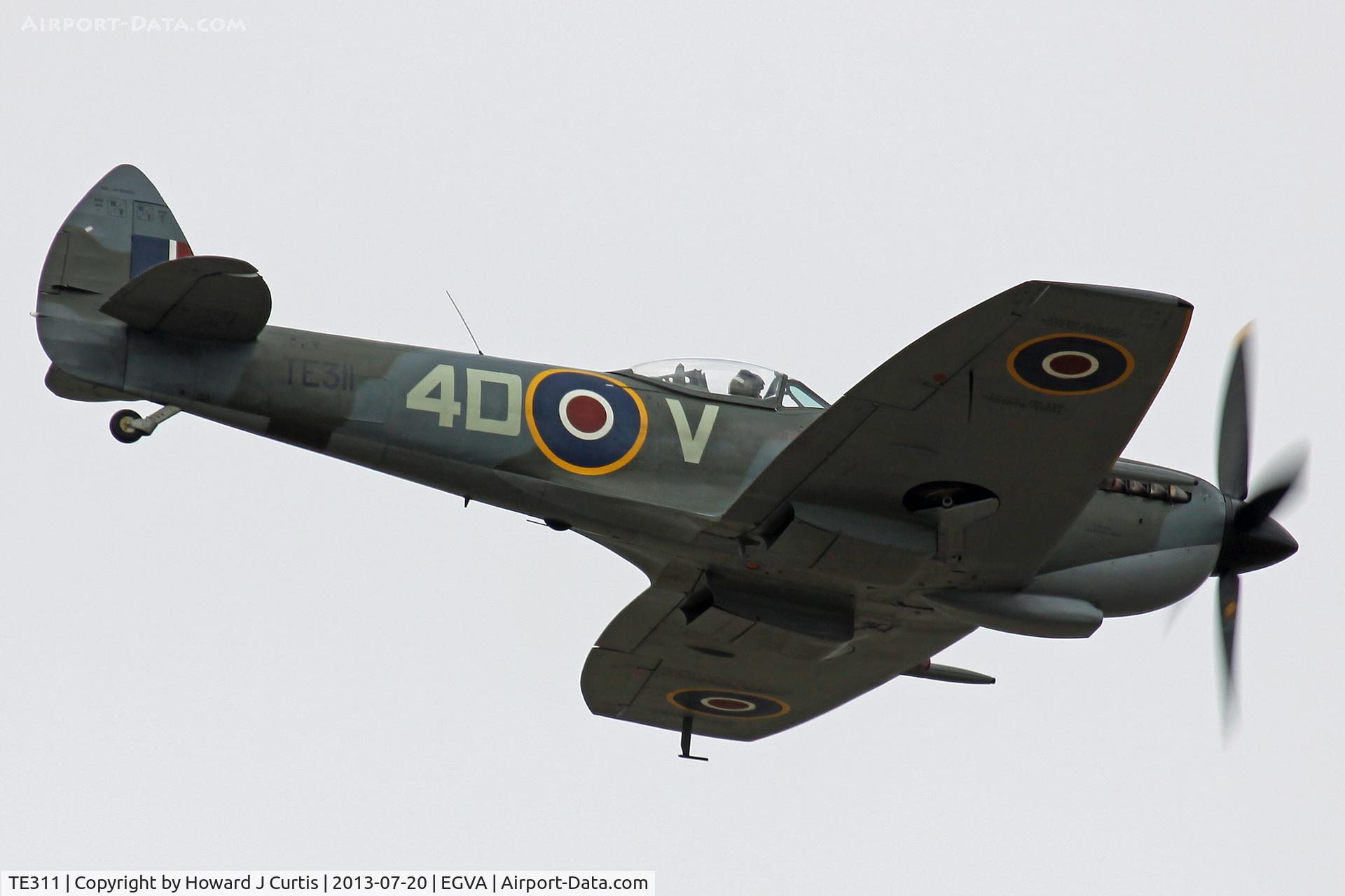 TE311, 1945 Supermarine 361 Spitfire LF.XVIe C/N CBAF.IX.4497, BBMF, newly restored. At the Royal International Air Tattoo 2013.