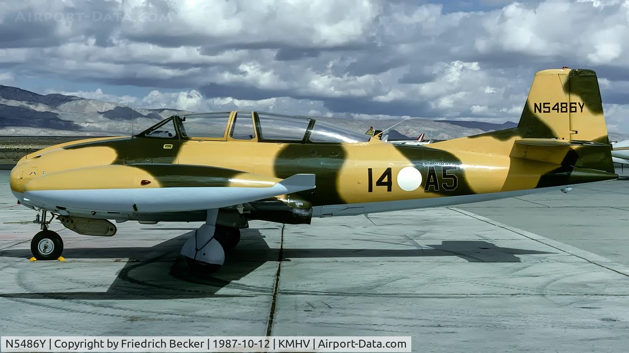N5486Y, 1962 Hispano HA-220A Saeta C/N 20/10, parked at the apron