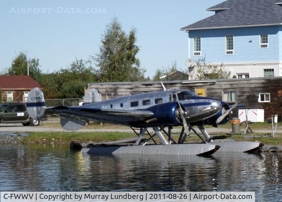 C-FWWV, 1951 Beech 3N Expeditor C/N CA-18, Docked at the Old Town Float Base in Yellowknife, Northwest Territories.