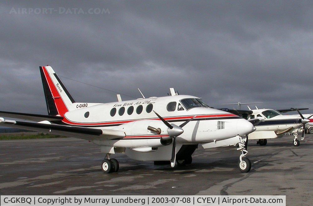 C-GKBQ, 1970 Beech 100 King Air C/N B-62, On the ramp at Inuvik, Northwest Territories.