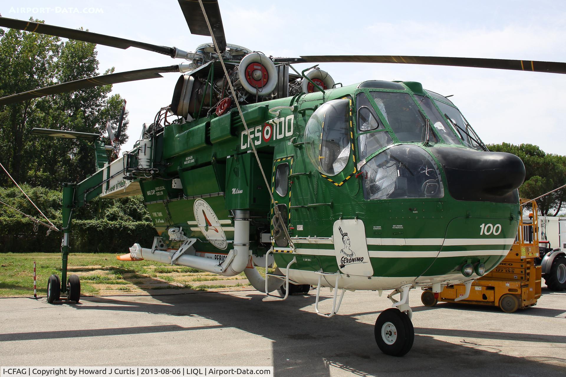 I-CFAG, 1970 Erickson S-64F C/N 64088, CFS-100, 'Geronimo' of the Corpo Forestale.