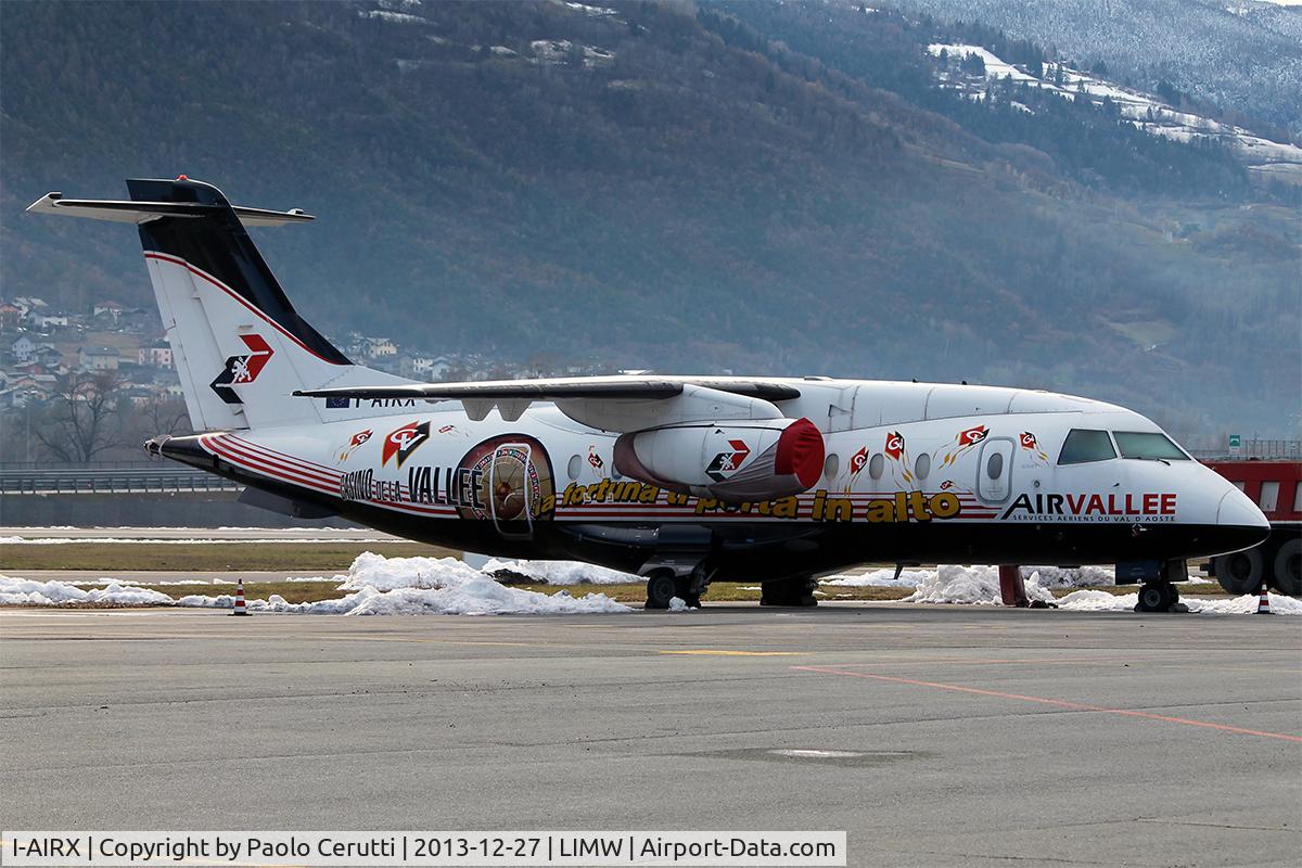 I-AIRX, 2000 Fairchild Dornier 328-300 328JET C/N 3142, I-AIRX stored at Aosta Airport.