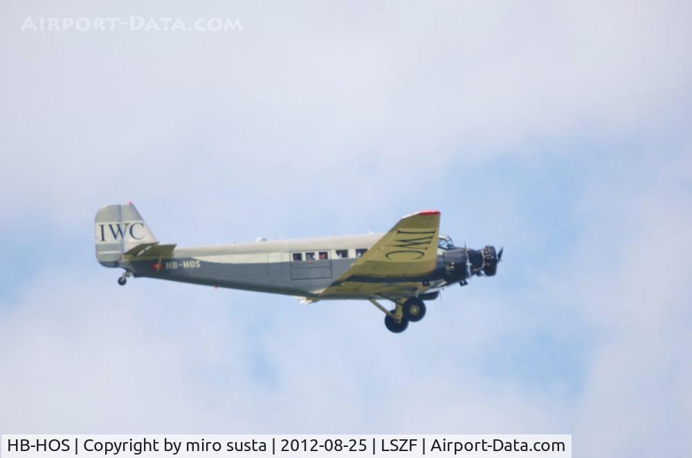 HB-HOS, 1939 Junkers Ju-52/3m g4e C/N 6580, JU-Air Junkers, JU 52 at air show Birrfeld