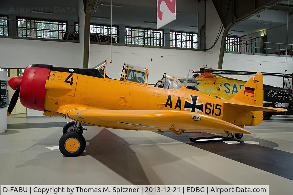 D-FABU, 1952 Canadian Car & Foundry T-6H Harvard Mk.4 C/N CCF4-465, AA+615 in static Display at Luftwaffenmuseum Gatow.