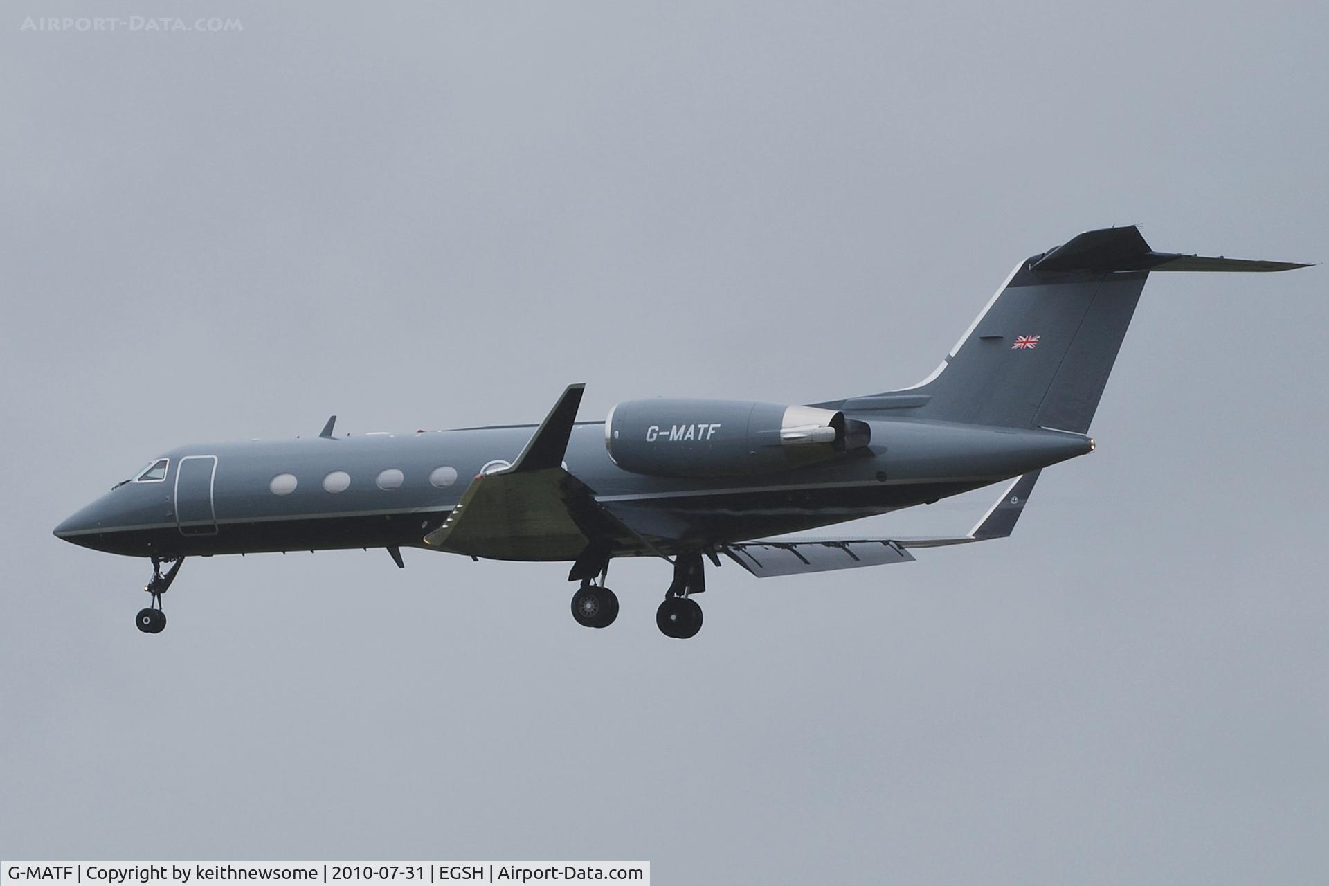 G-MATF, 1989 Gulfstream Aerospace G-IV C/N 1109, Landing onto runway 27 !