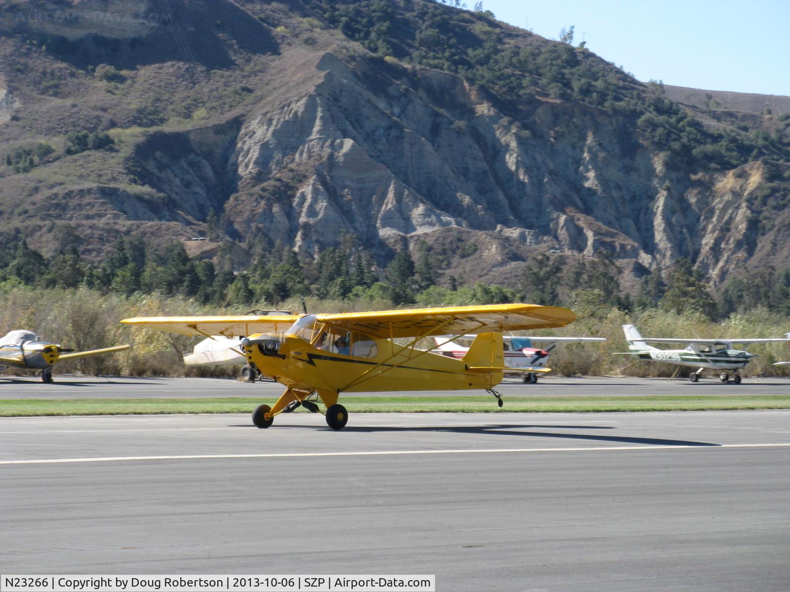 N23266, 1939 Piper J3C-65 Cub Cub C/N 3113, 1939 Piper J3C-65 CUB, Continental A&C65 65 Hp, landing Rwy 04