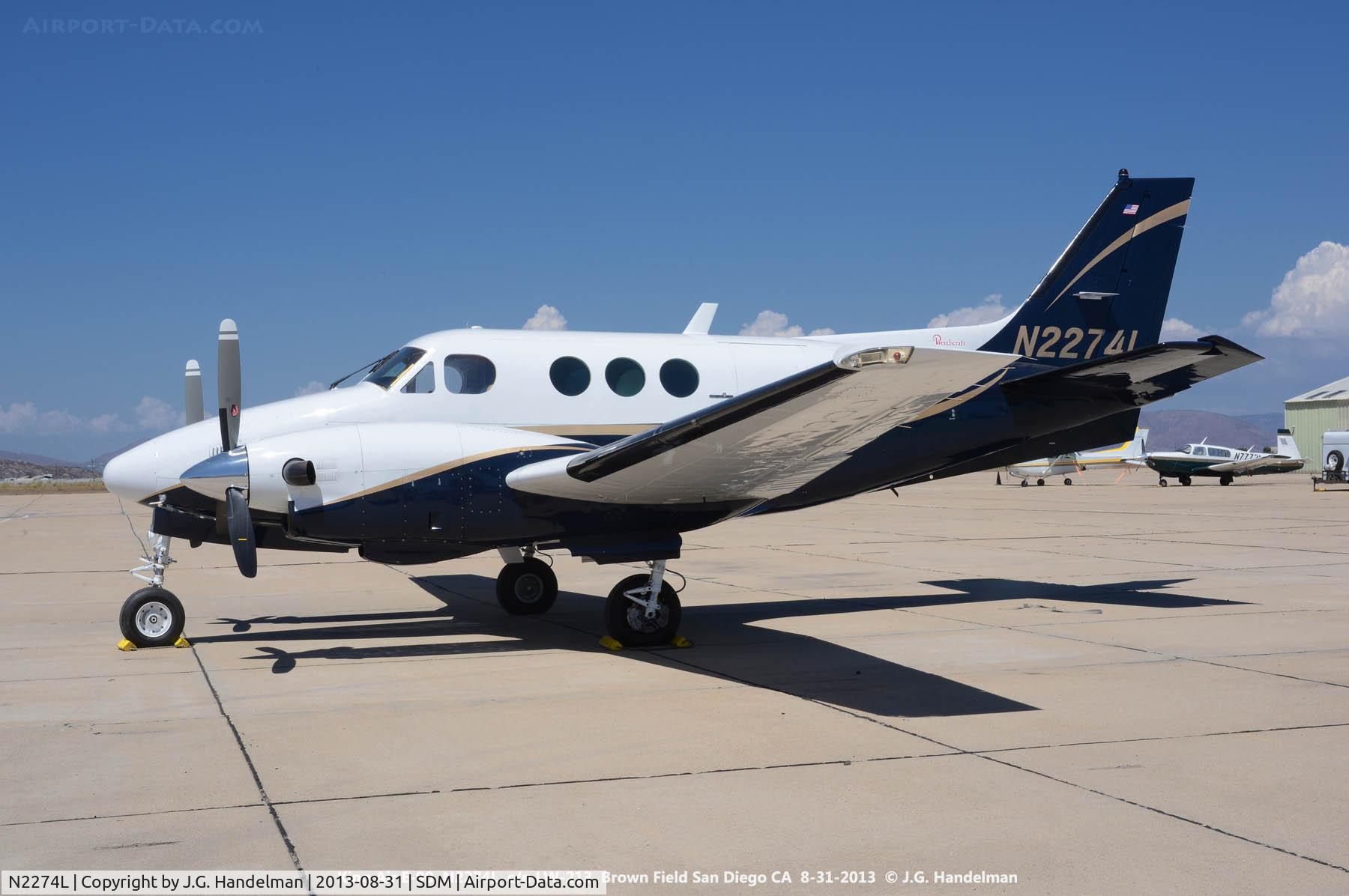 N2274L, 1976 Beech E90 King Air C/N LW-213, At Brown Field.