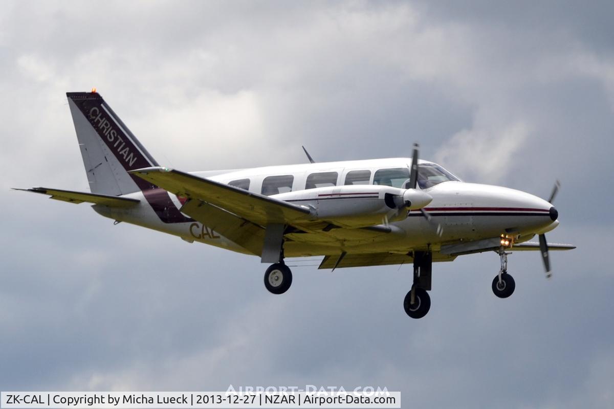 ZK-CAL, Piper PA-31-350 Chieftain C/N 31-7405241, At Ardmore