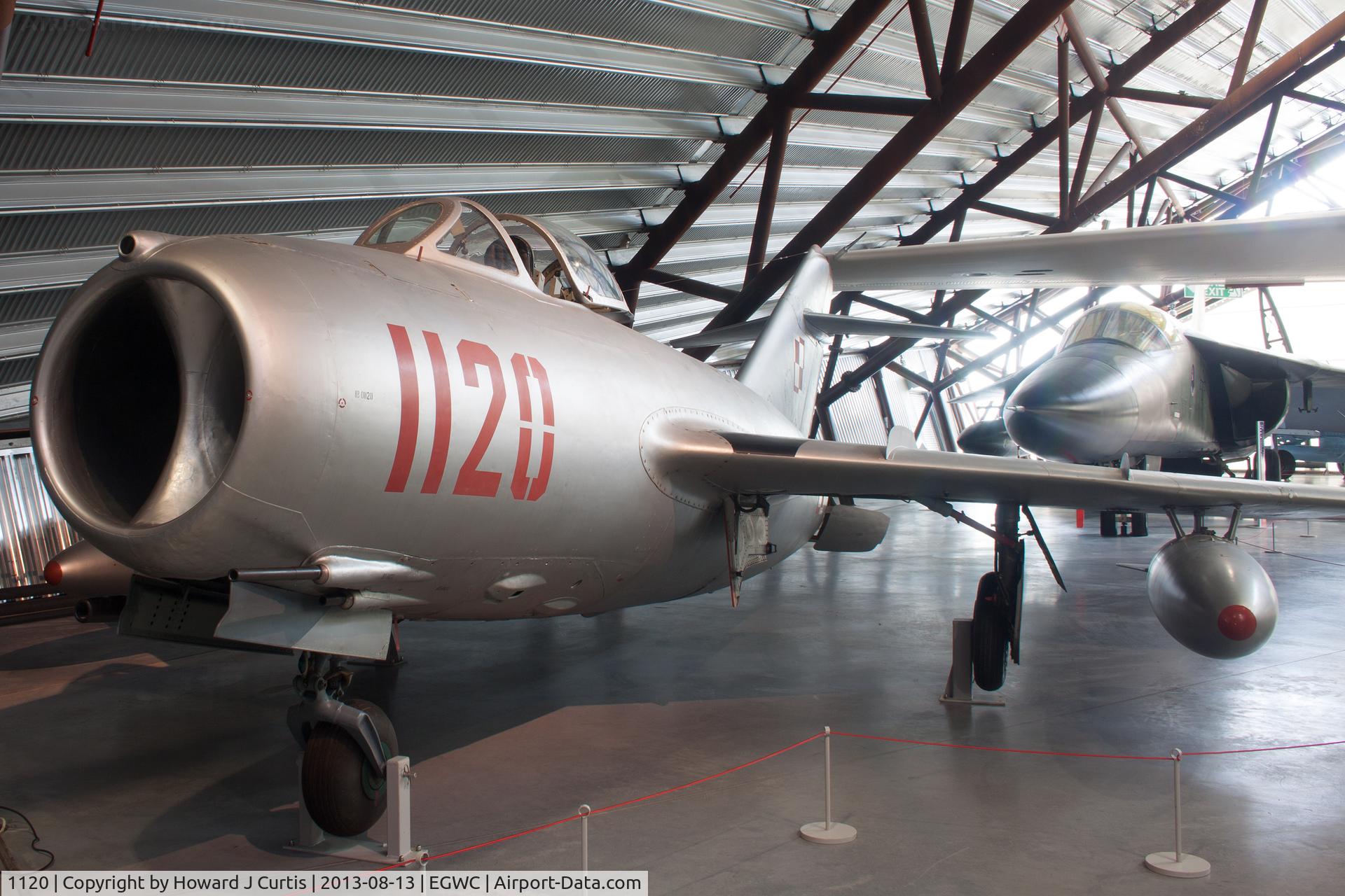 1120, 1955 Mikoyan-Gurevich MiG-15bis (Lim-2) C/N 1B01120, RAF Museum.