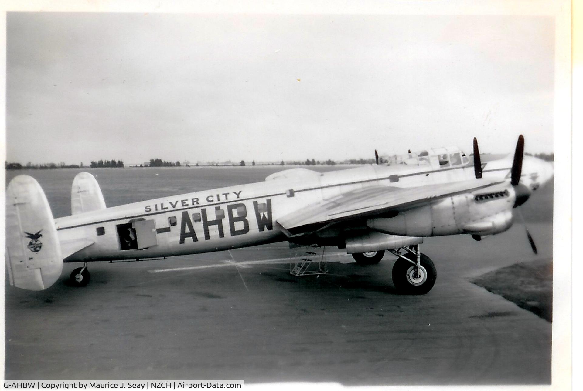G-AHBW, Avro 691 Lancastrian C.3 C/N 1291, At Christchurch airport, New Zealand, about 1950
